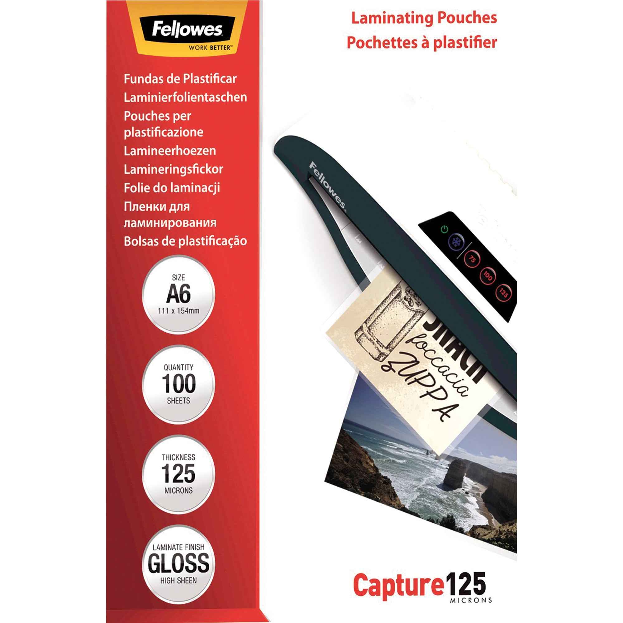 Fellowes® Laminierfolie Capture 125 DIN A6