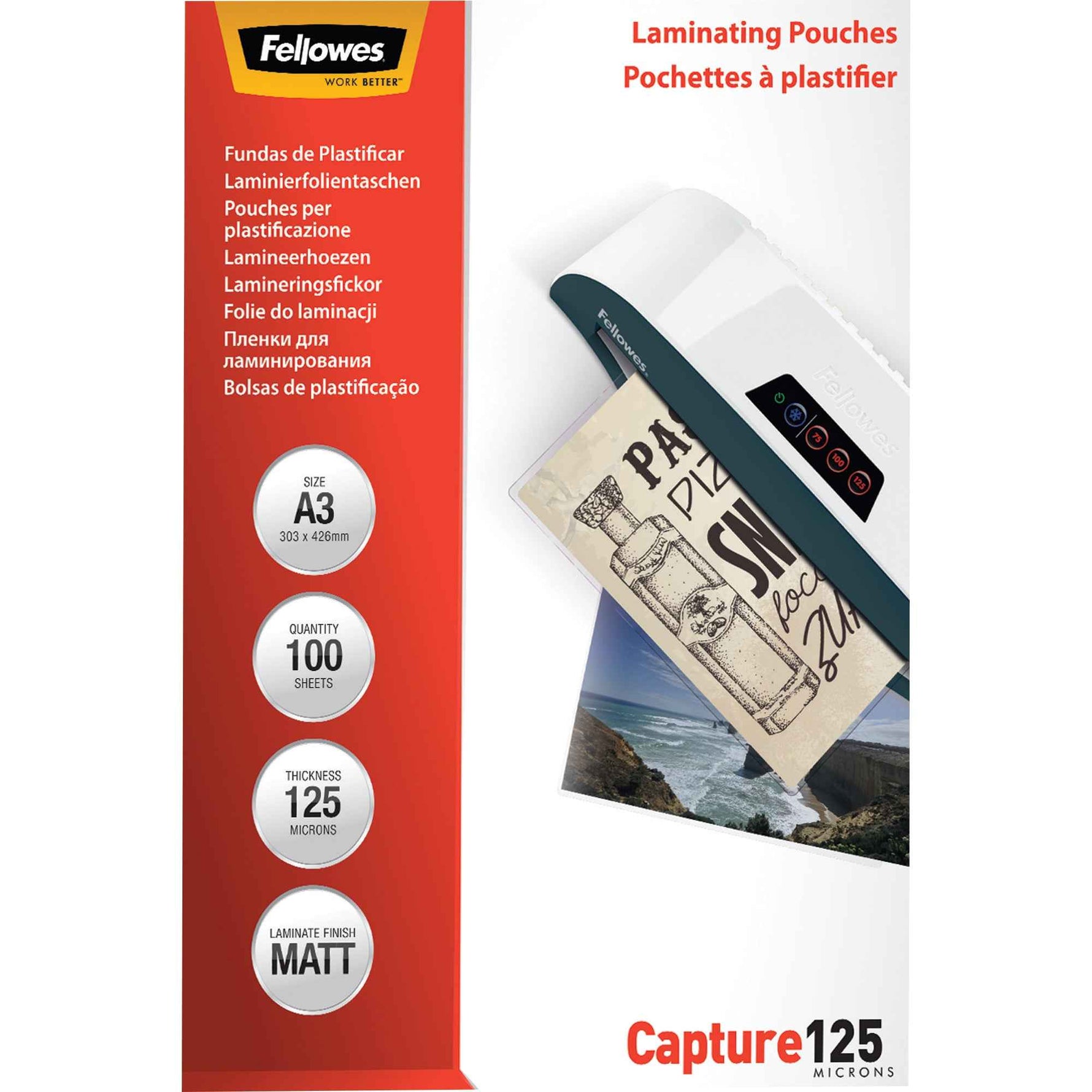 Fellowes® Laminierfolie Capture 125 DIN A3