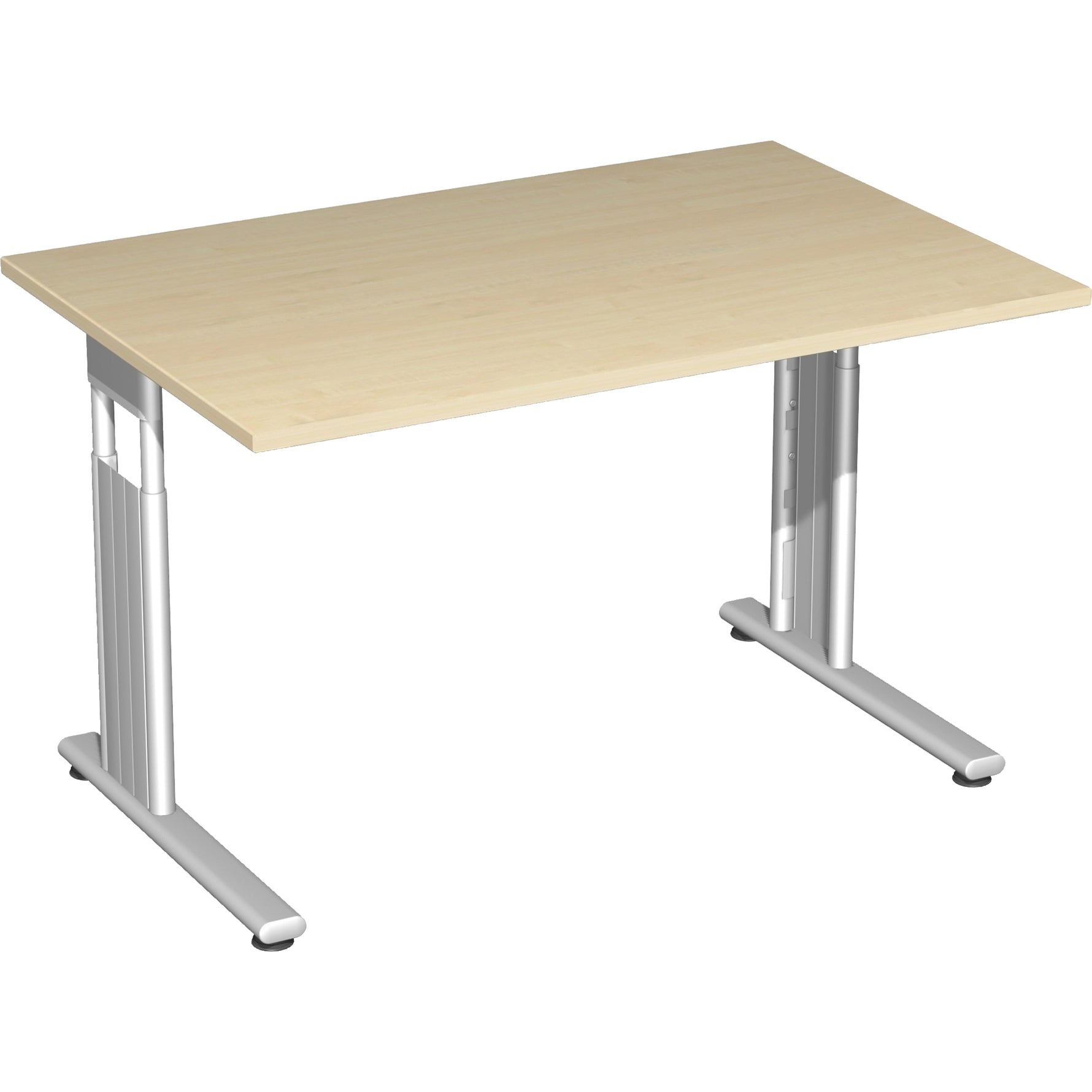 Geramöbel Schreibtisch C Fuß Flex 1.200 x 680-820 x 800 mm (B x H x T) Rechteck – Produktbild 3