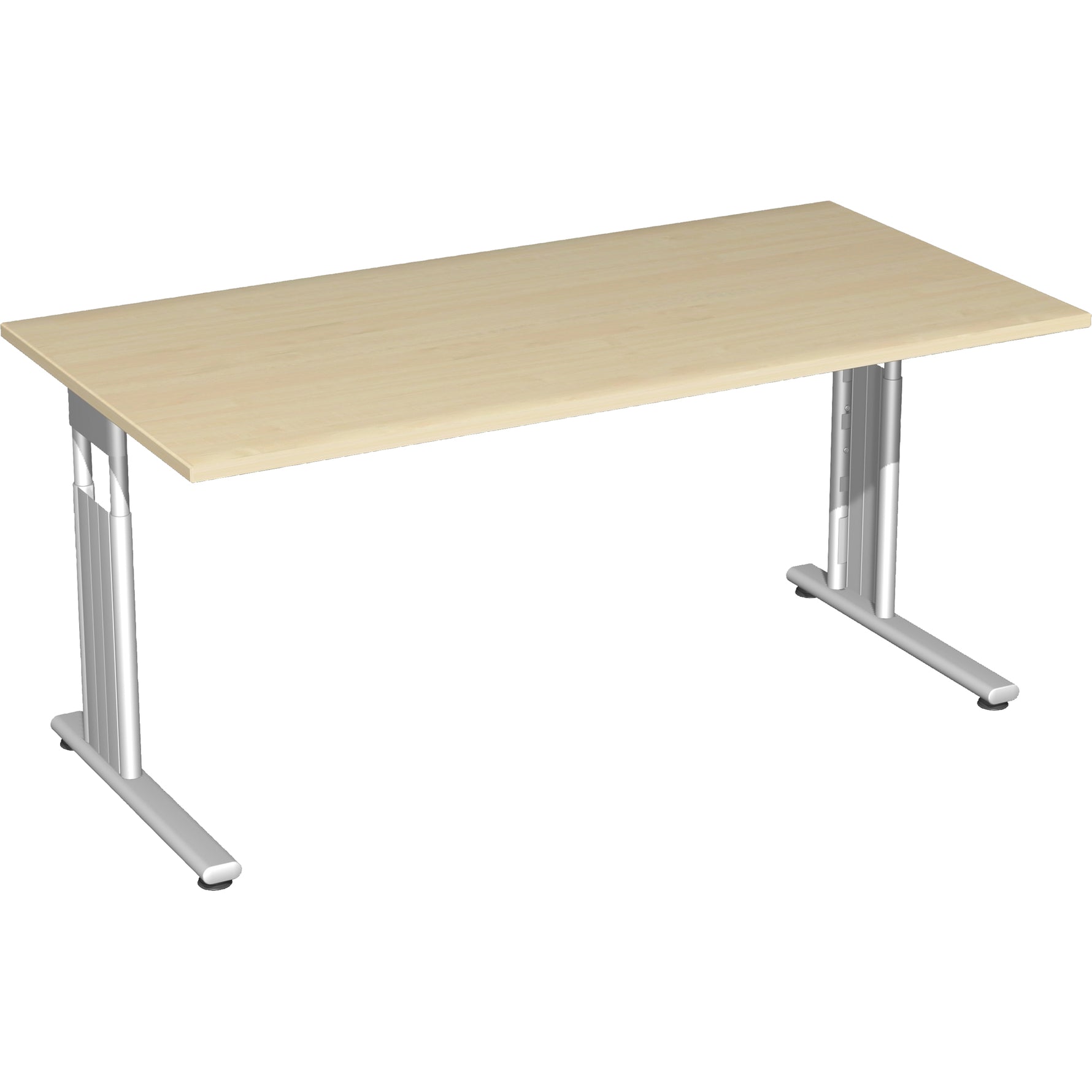 Geramöbel Schreibtisch C Fuß Flex 1.600 x 680-820 x 800 mm (B x H x T) Rechteck – Produktbild 3