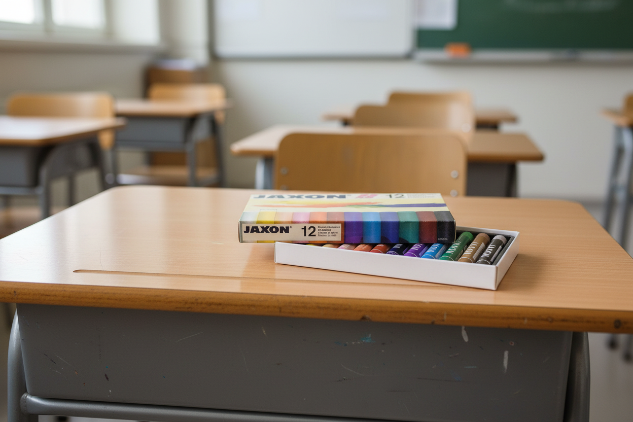 JAXON® Ölkreide-Set – 12 brillante Farben für Kunst und Bildung – Produktbild 2