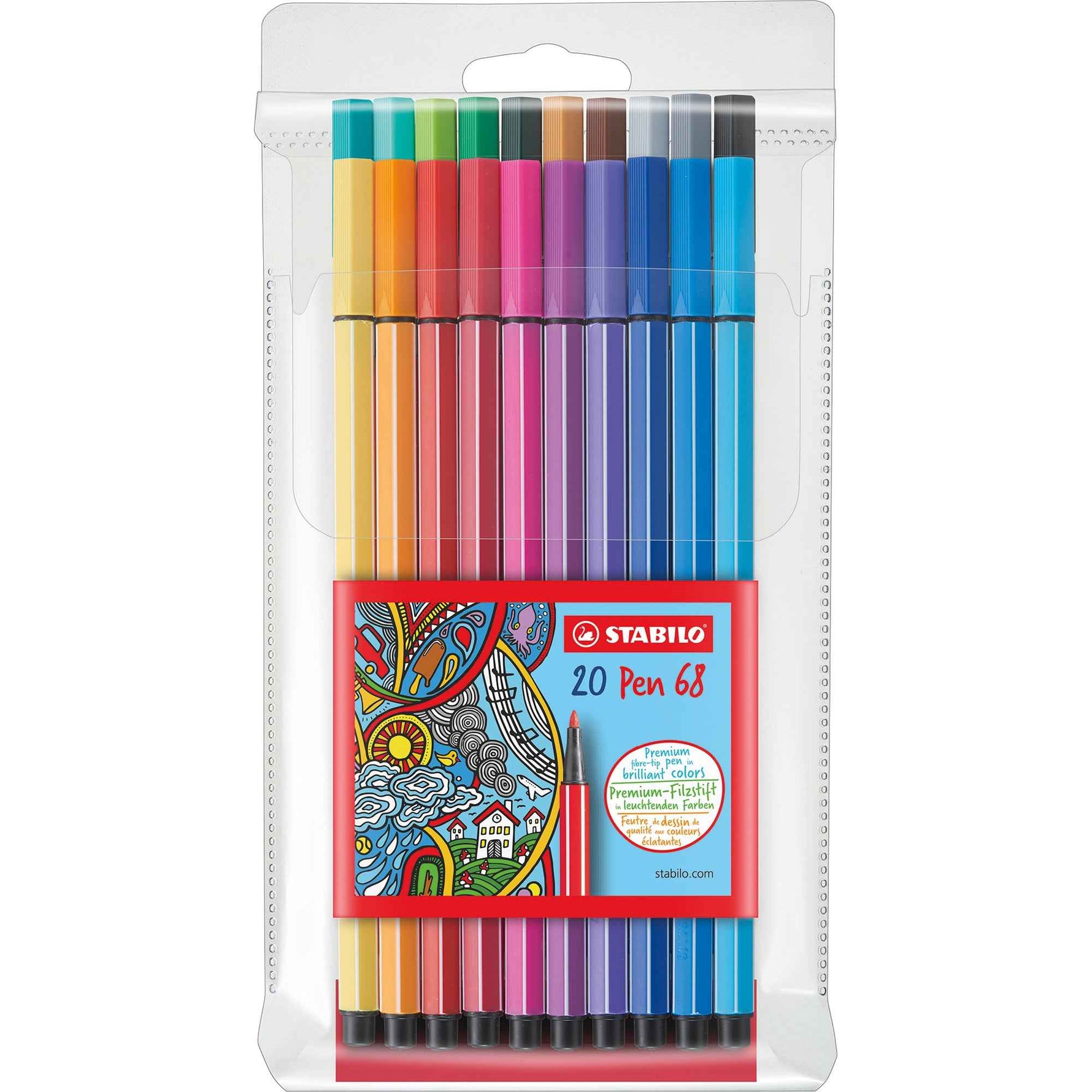 STABILO® Fasermaler Pen 68 20 St./Pack.