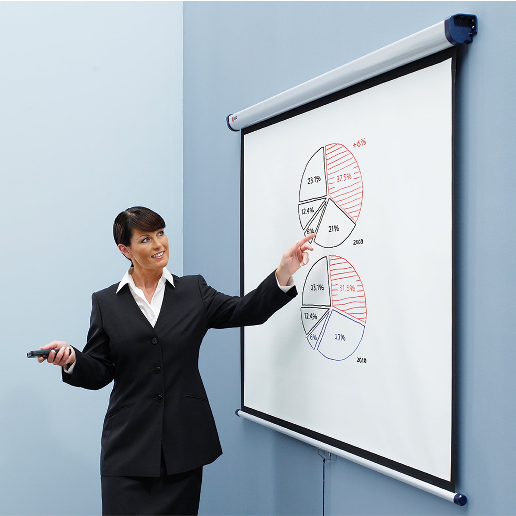 Nobo® Rolloleinwand 200 x 135 cm (B x H) - Wiepa Bürofachpartner
