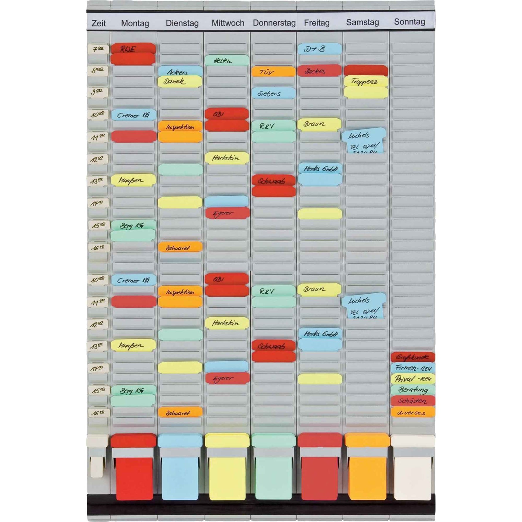 FRANKEN T-Kartentafel OfficePlaner 47,4 x 78 cm (B x H)