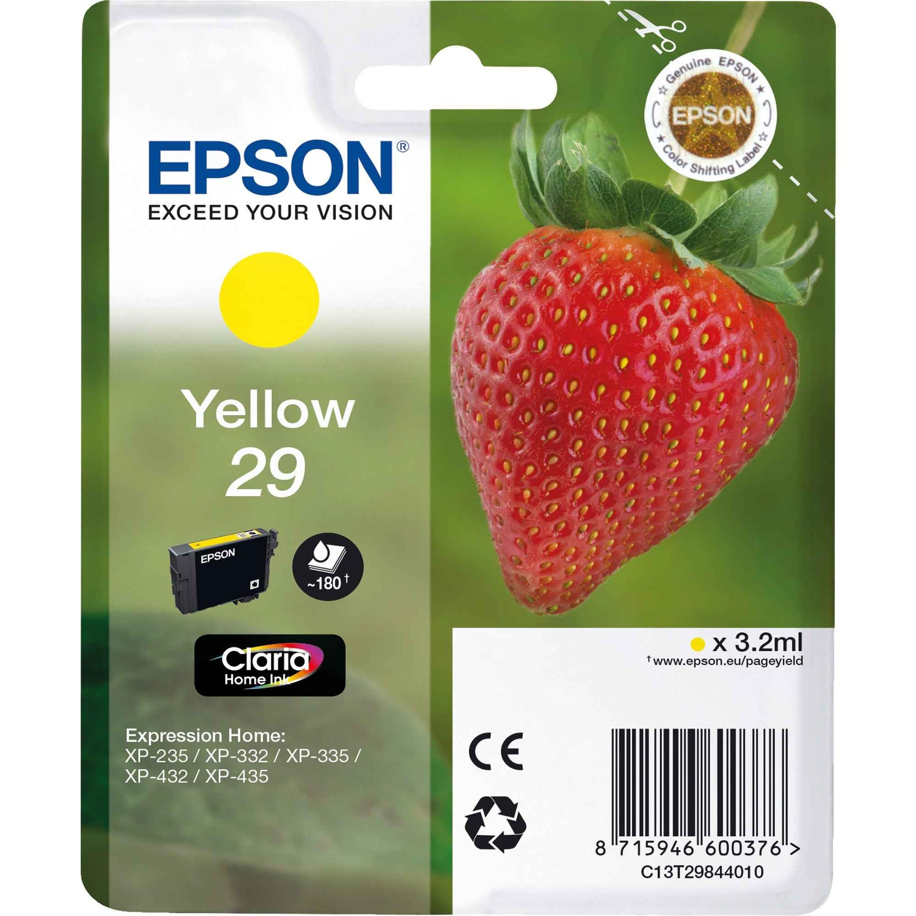 Epson Tintenpatrone 29 gelb