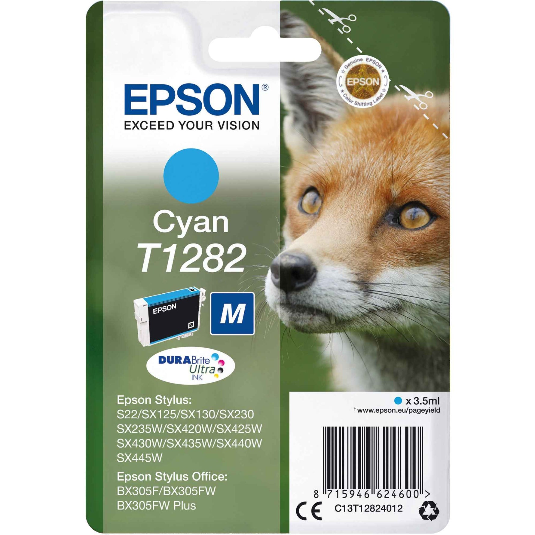 Epson Tintenpatrone T1282 cyan