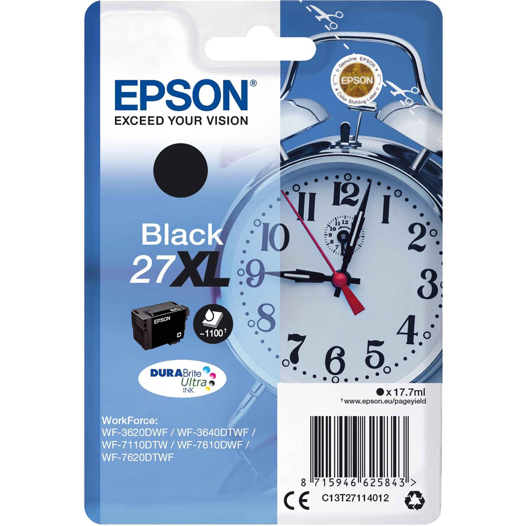 Epson Tintenpatrone 27XL schwarz