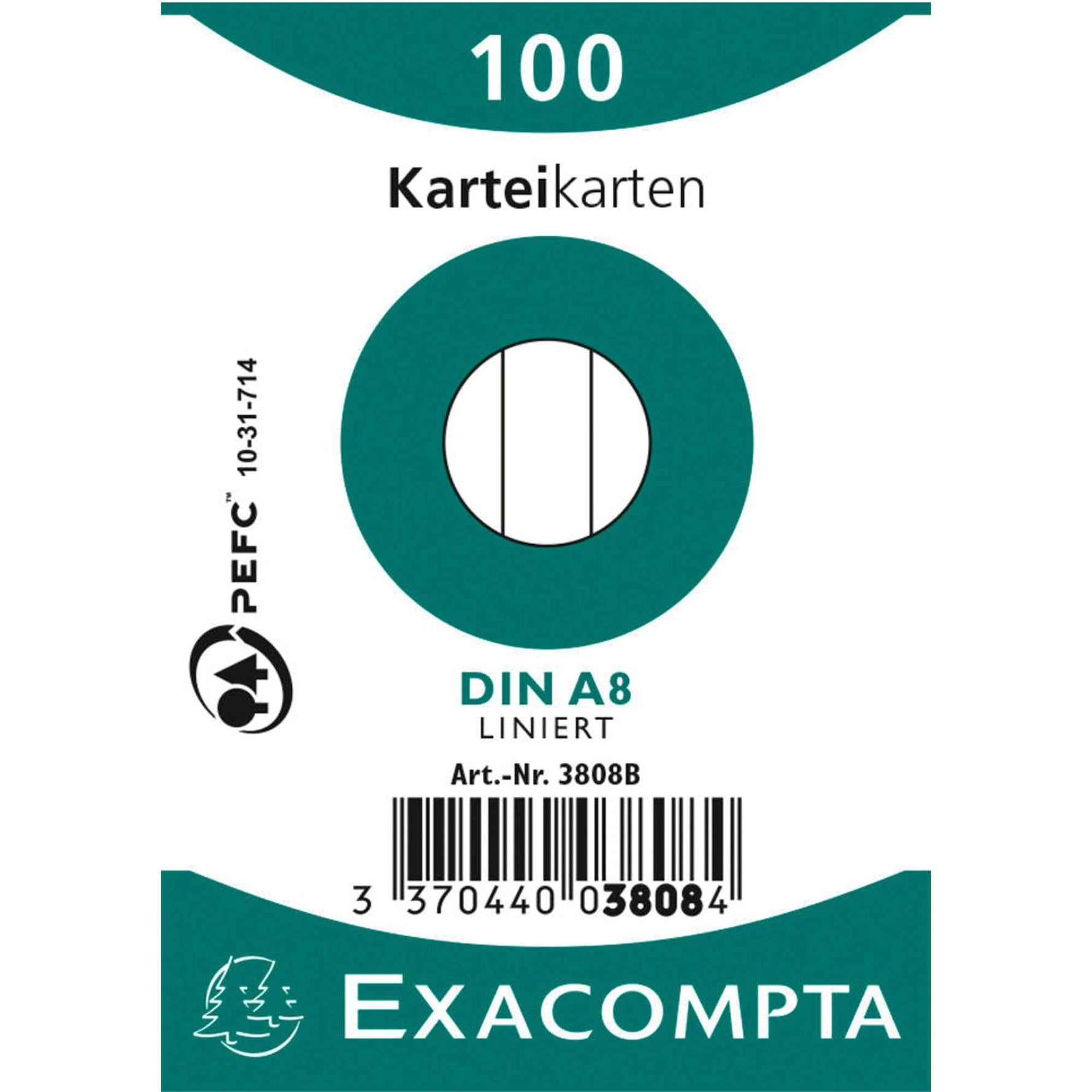 Exacompta Karteikarte DIN A8 liniert