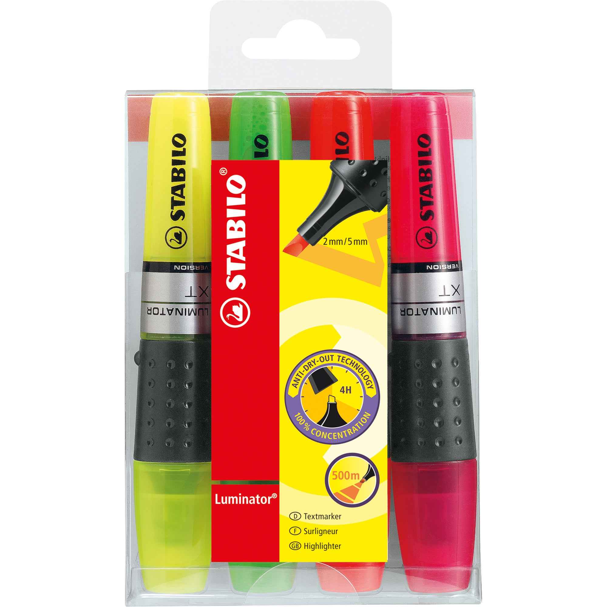 STABILO® Textmarker LUMINATOR® 4 St./Pack.