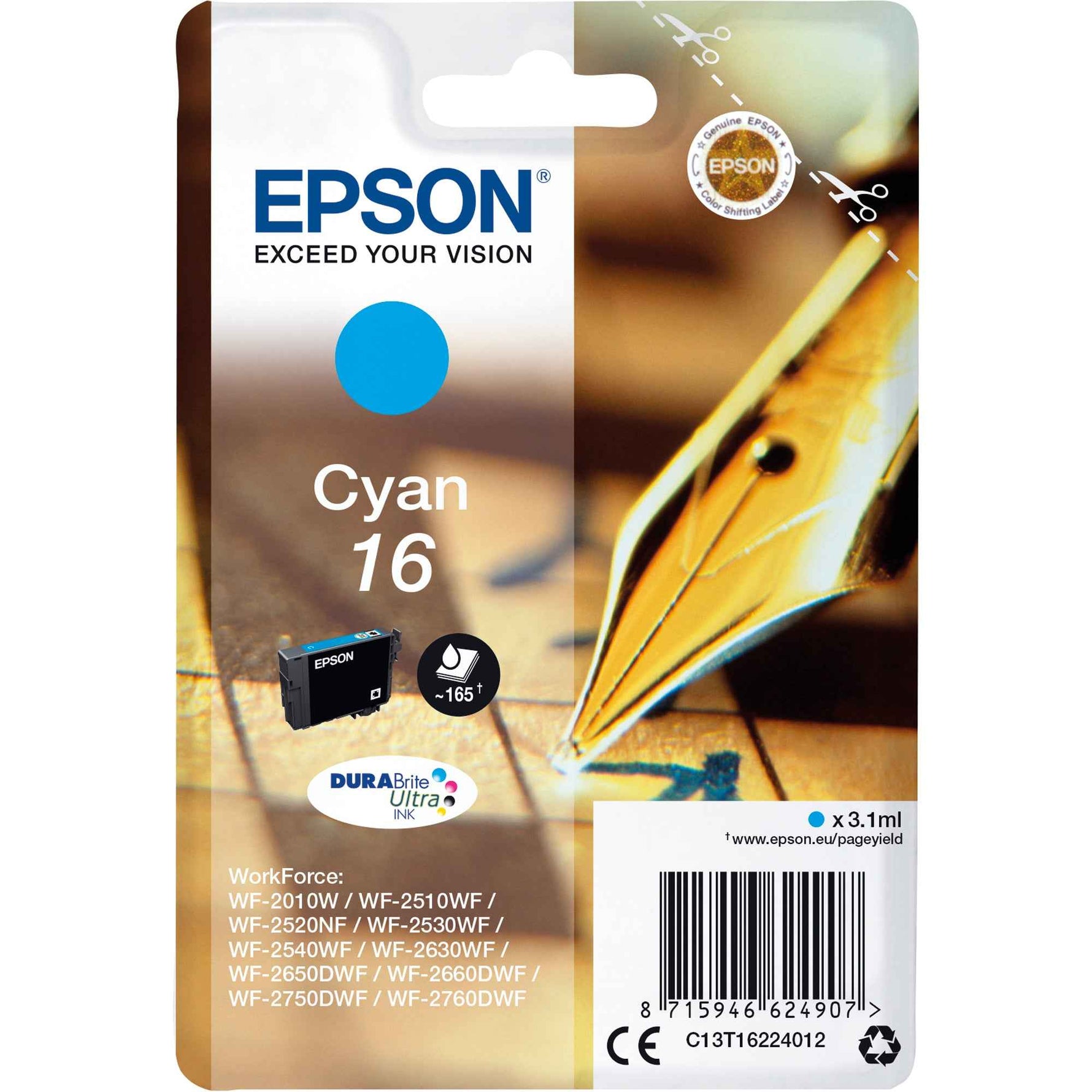 Epson Tintenpatrone 16 cyan