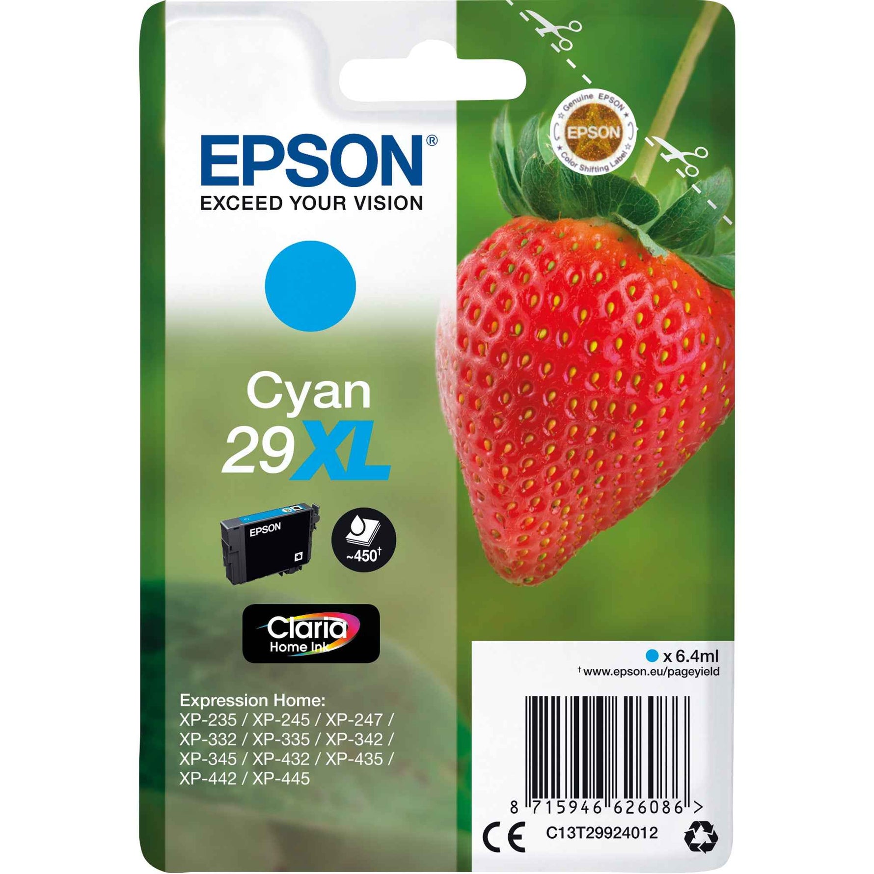 Epson Tintenpatrone 29XL cyan