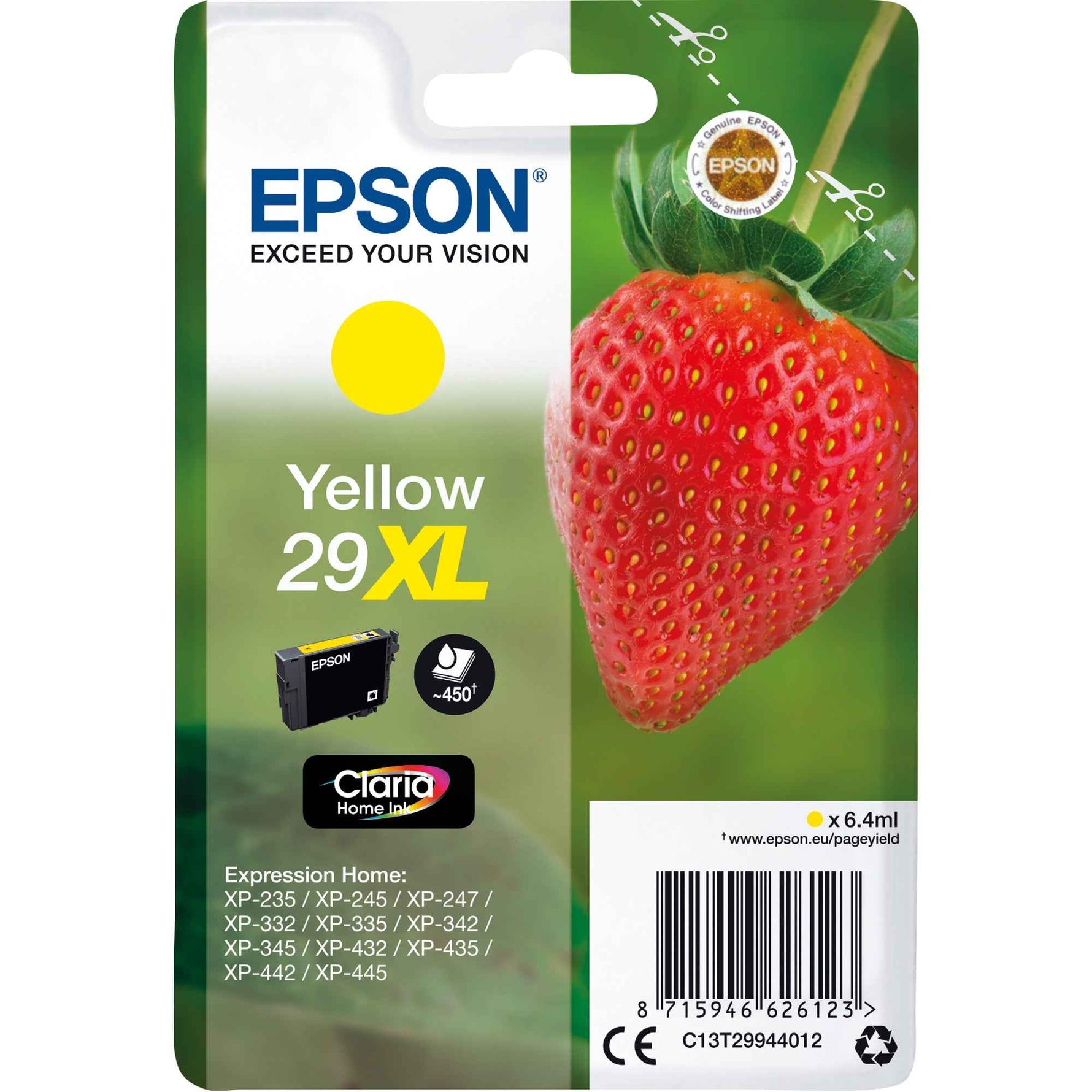 Epson Tintenpatrone 29XL gelb