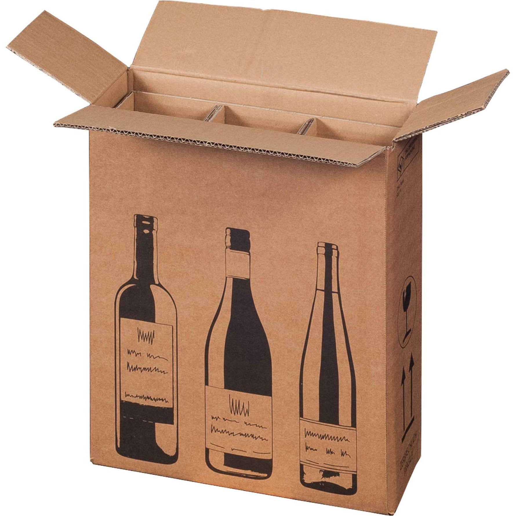 smartboxpro Versandkarton 3 Flaschen 10 St./Pack.