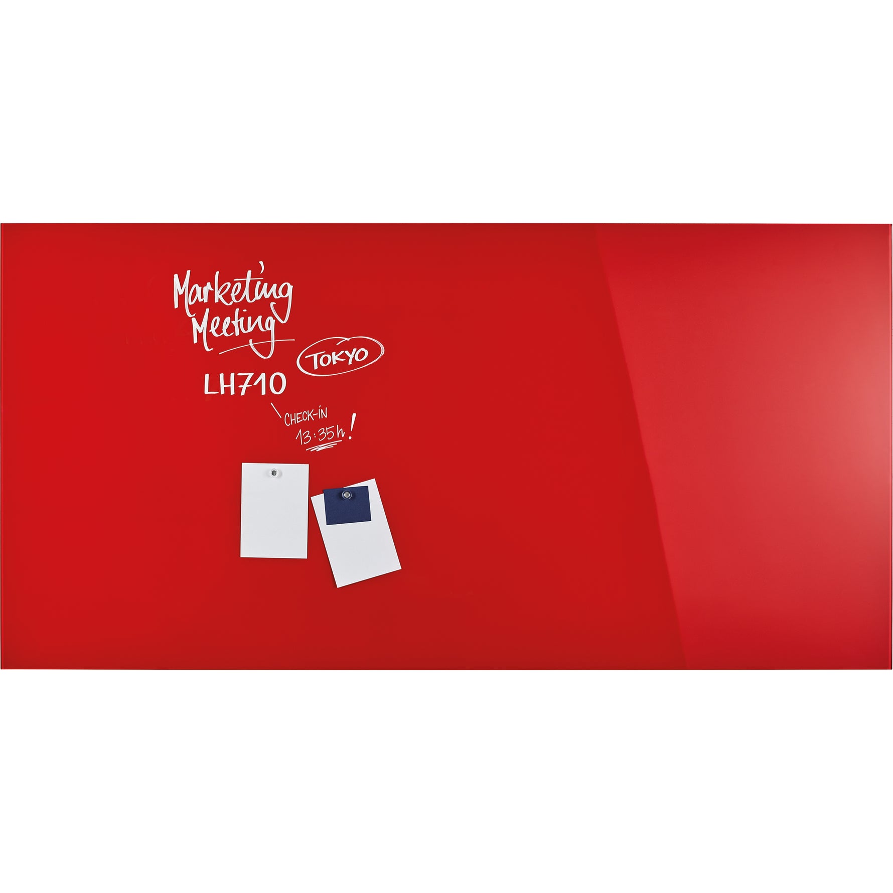magnetoplan® Glasboard Design intensivrot - Wiepa Bürofachpartner