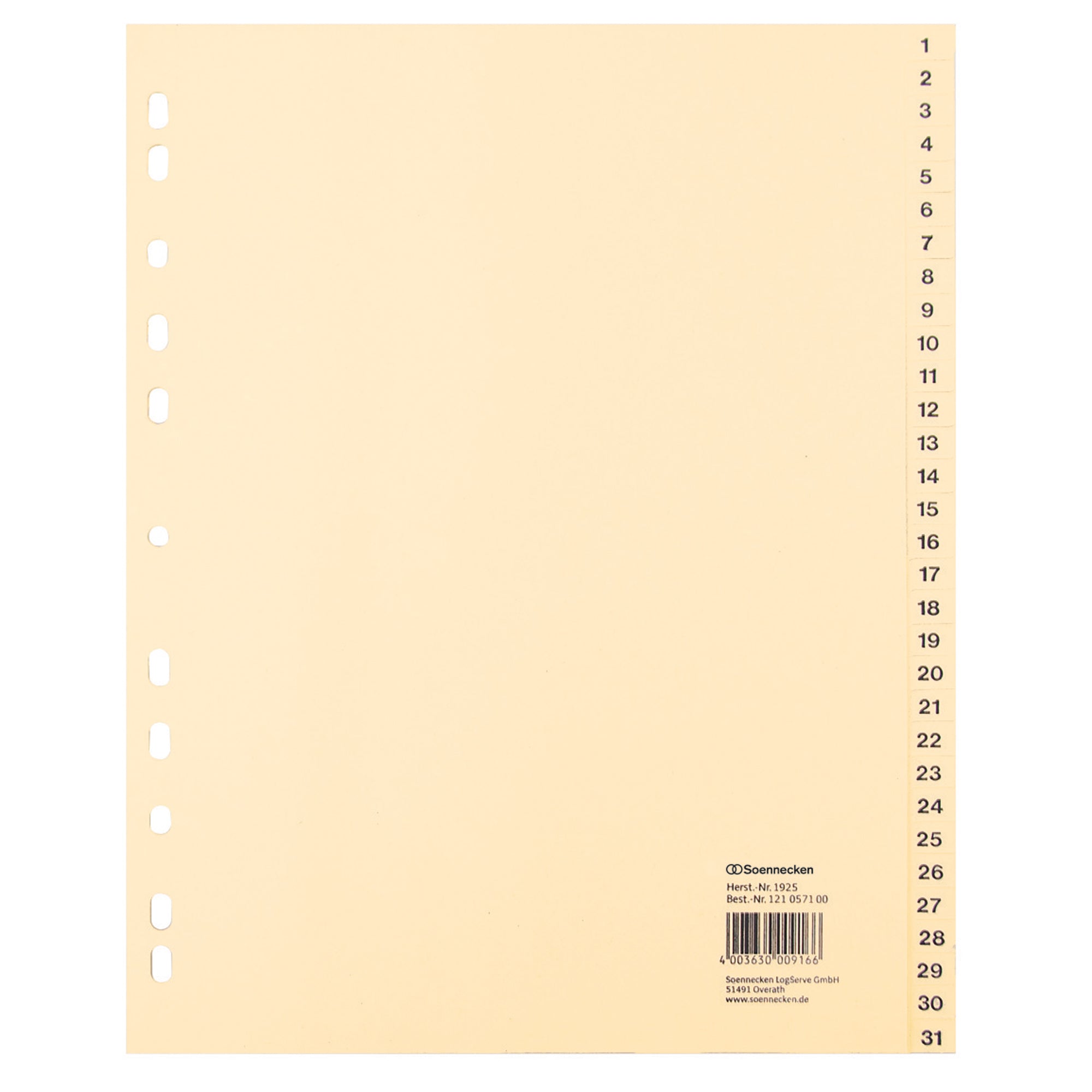 Soennecken Zahlenregister - Wiepa Bürofachpartner