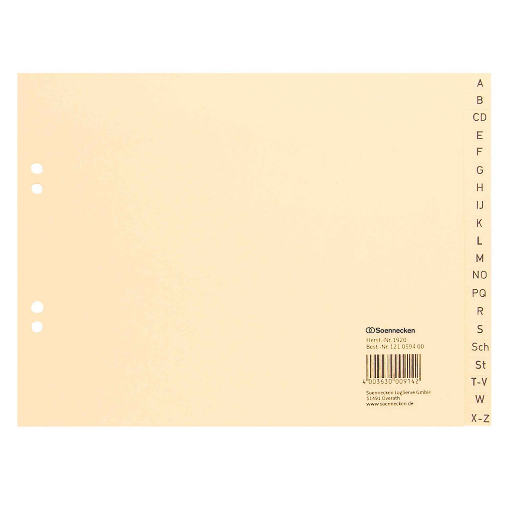 Soennecken A-Z Register 24 x 18 cm (B x H)