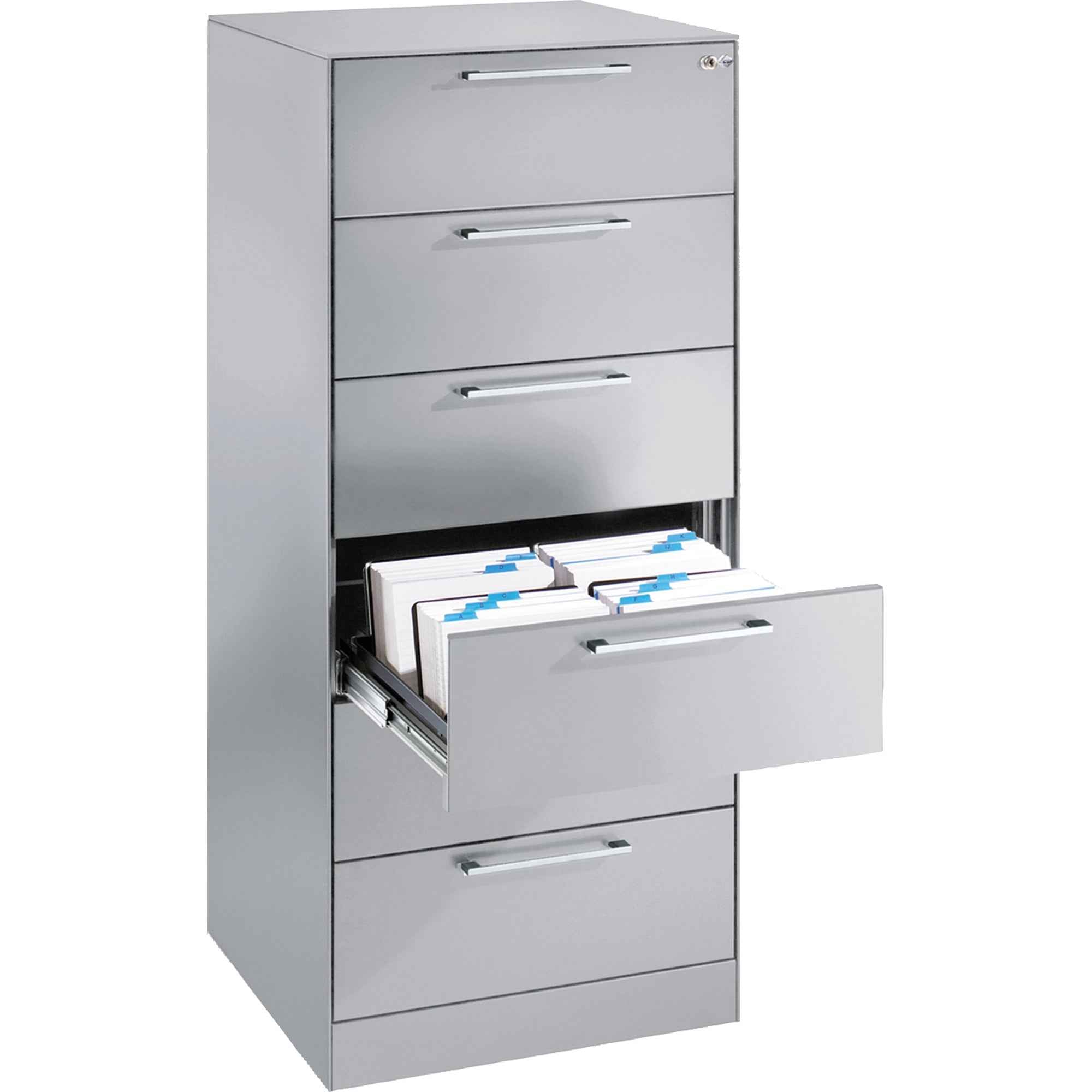 C+P Karteischrank Asisto 562 x 1.298 x 600 mm (B x H x T) DIN A5 quer