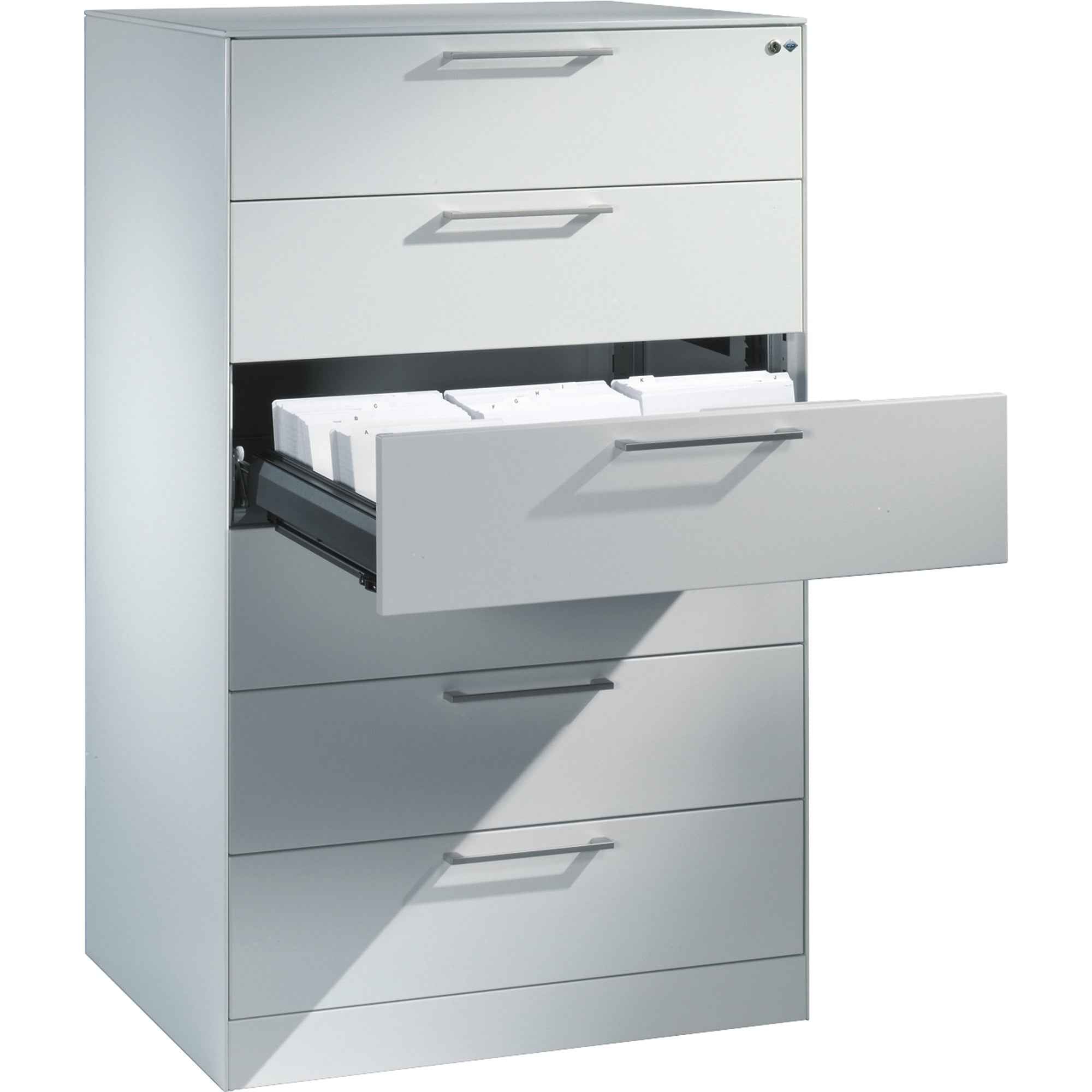 C+P Karteischrank Asisto 800 x 1.298 x 600 mm (B x H x T) DIN A5 quer