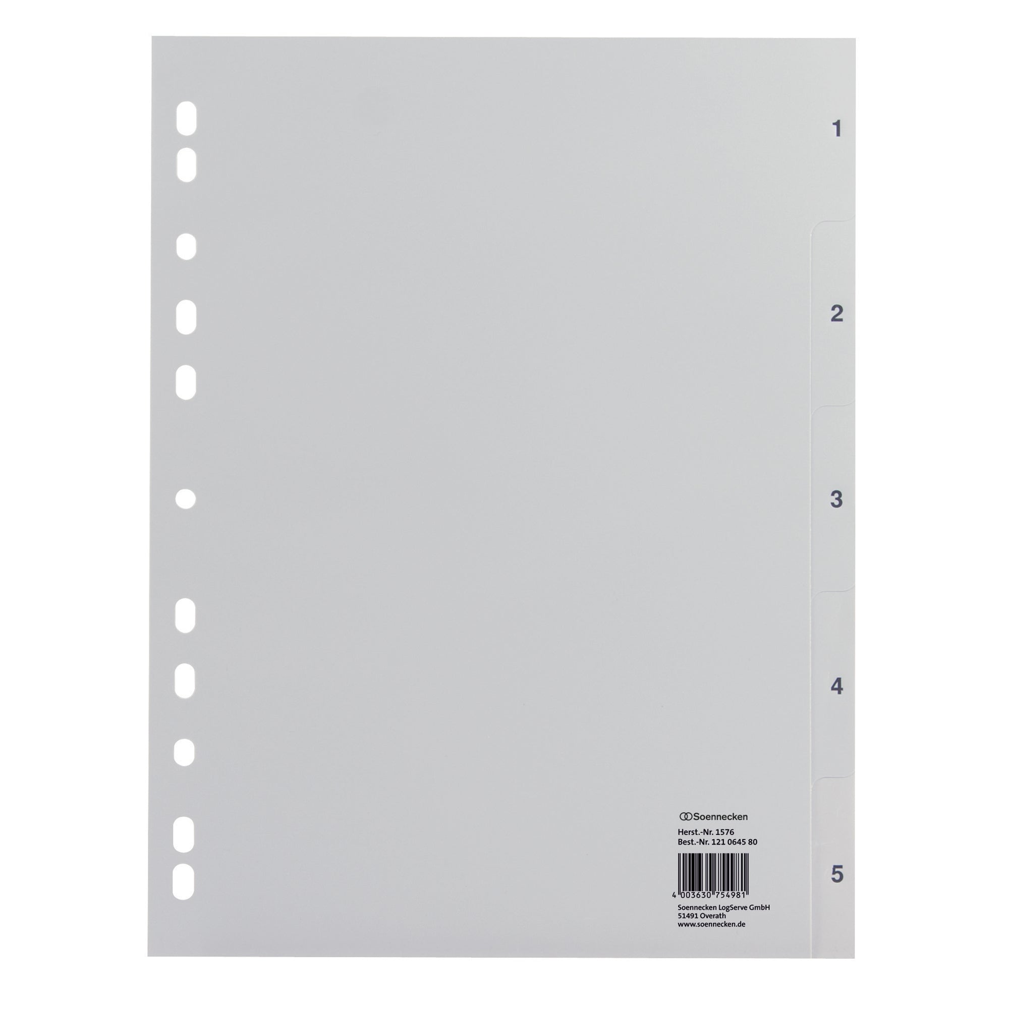 Soennecken Zahlenregister 22,5 x 29,7 cm (B x H) in div. Varianten - Wiepa Bürofachpartner