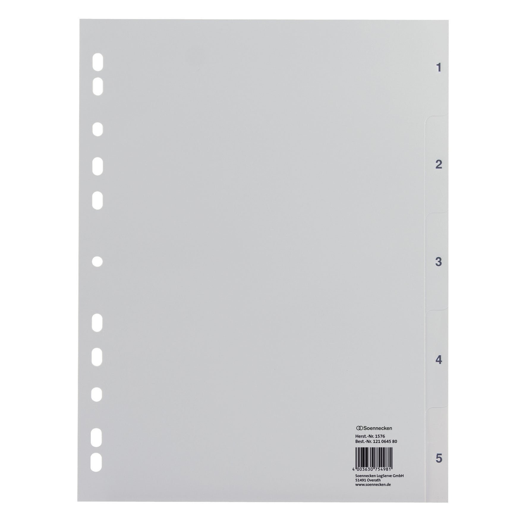 Soennecken Zahlenregister 22,5 x 29,7 cm (B x H) in div. Varianten - Wiepa Bürofachpartner