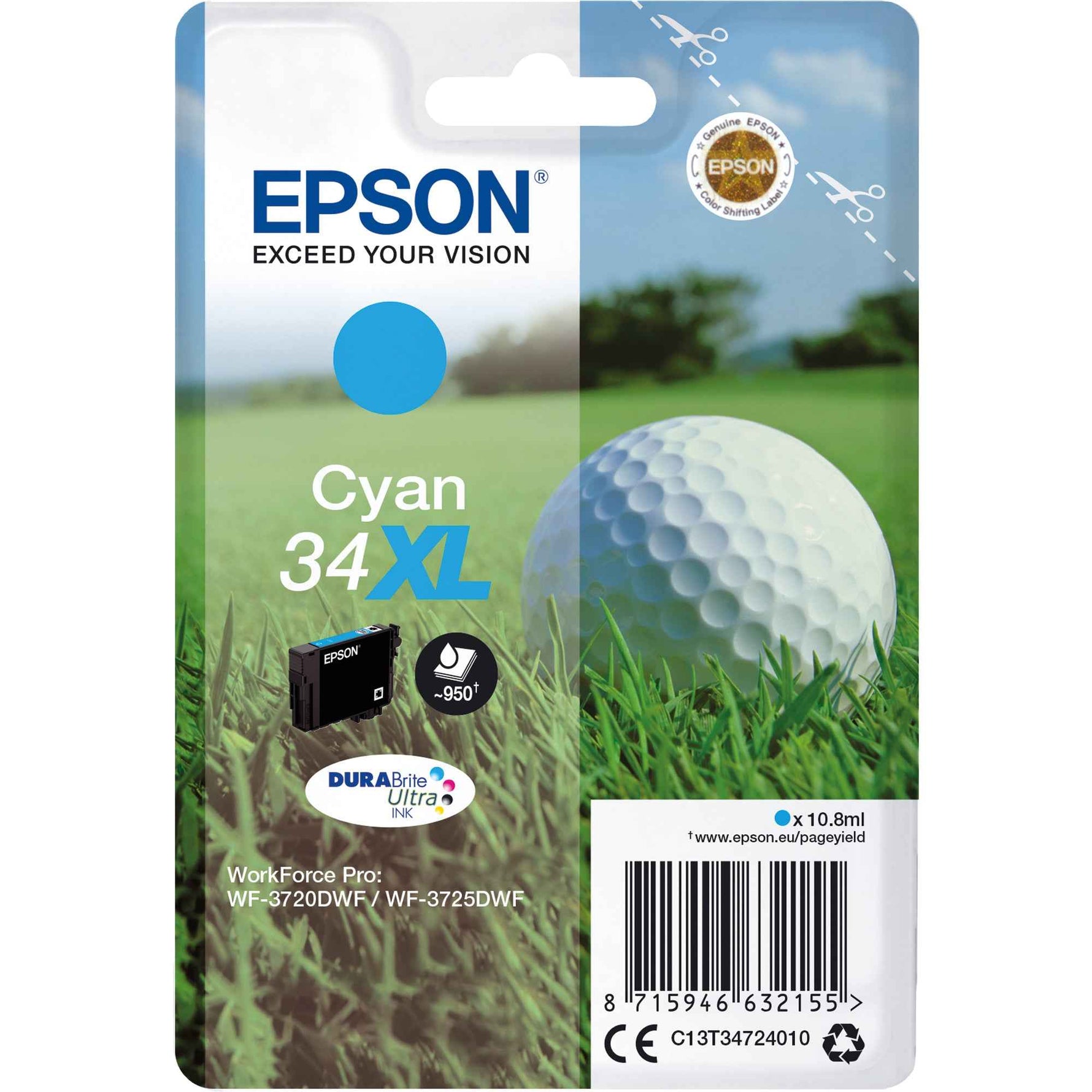 Epson Tintenpatrone 34XL cyan