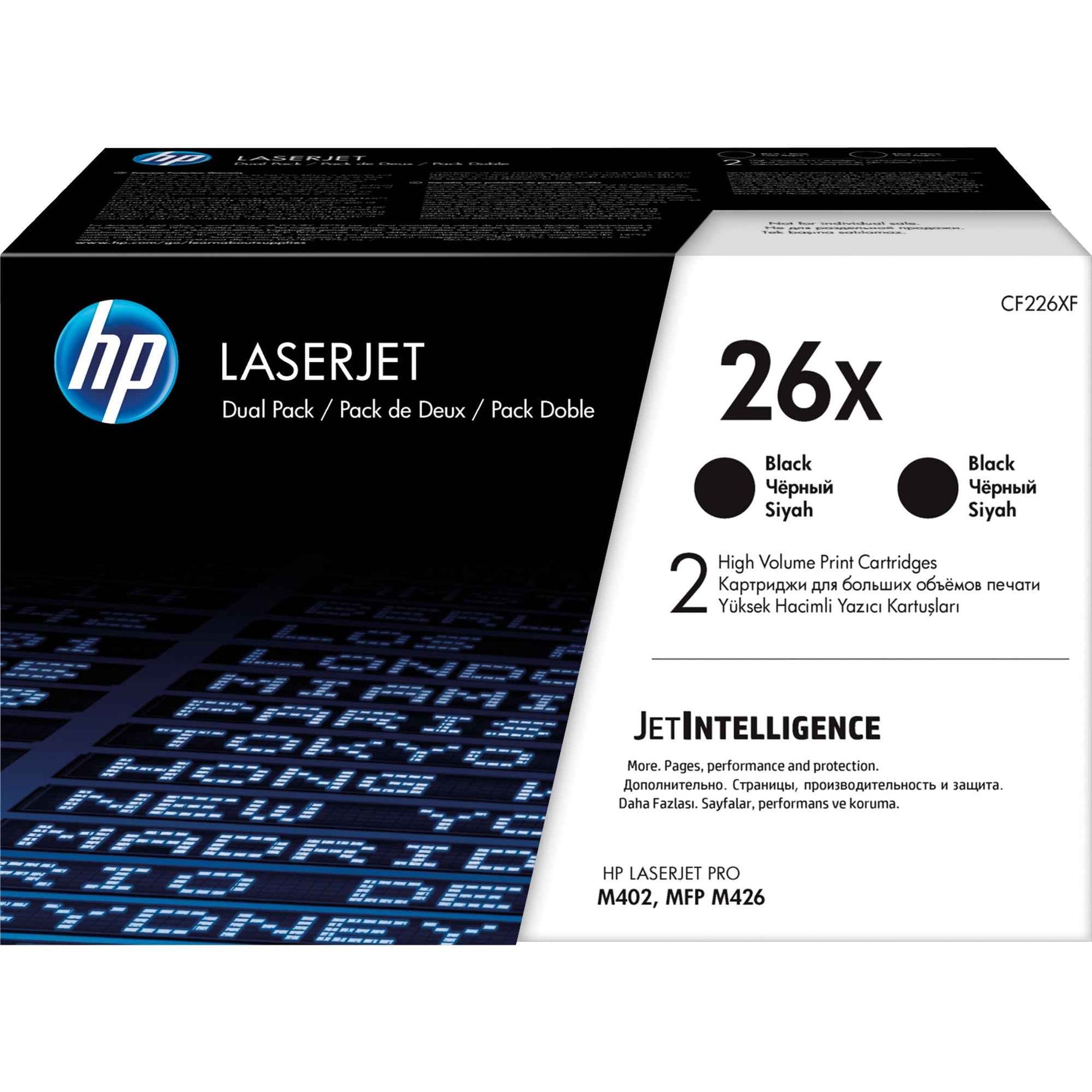 HP Toner schwarz 26X 2 St./Pack.