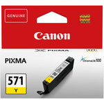 Canon Tintenpatrone CLI-571Y Gelb, original Tintenpatrone für Canon Drucker, gelbe Farbpatrone, Druckerzubehör