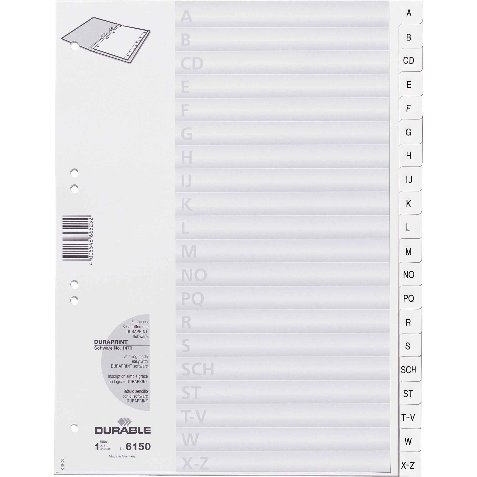 DURABLE A-Z Register