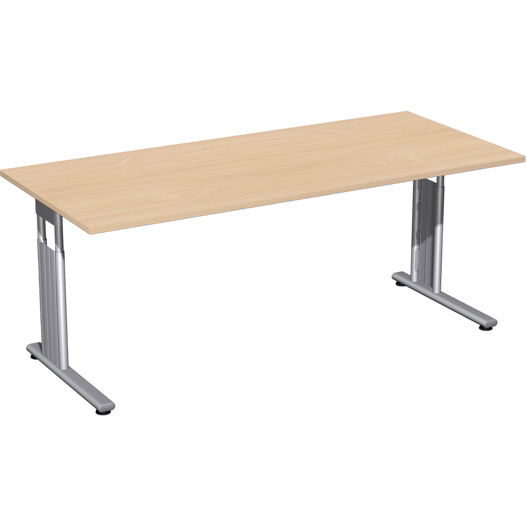 Geramöbel Schreibtisch C-Fuß Flex 1.800 x 680-820 x 800 mm (B x H x T) – Produktbild 3