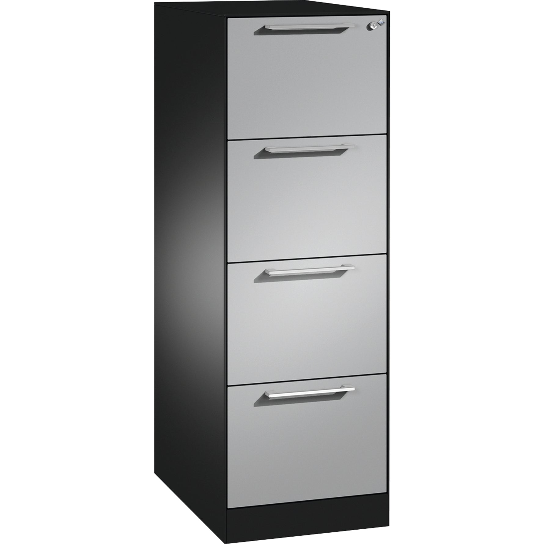 C+P Hängeregistraturschrank Asisto 440 x 1.298 x 600 mm (B x H x T) lichtgrau schwarzgrau