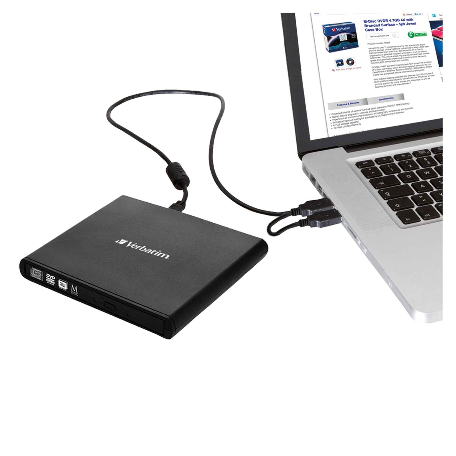 Verbatim Laufwerk extern Slimline CD/DVD
