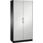 C+P Flügeltürenschrank Asisto 1.000 x 1.980 x 435 mm (B x H x T) schwarzgrau