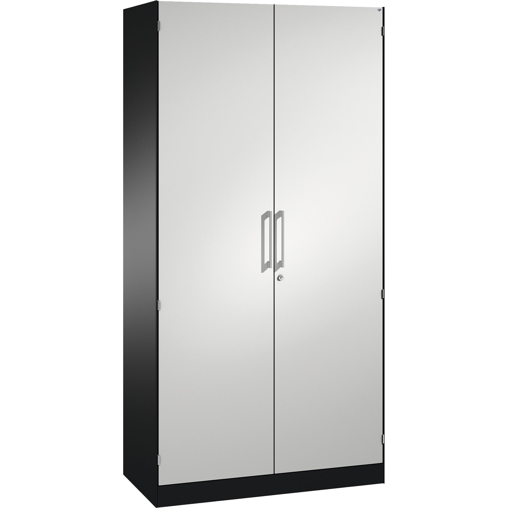 C+P Flügeltürenschrank Asisto 1.000 x 1.980 x 435 mm (B x H x T) schwarzgrau