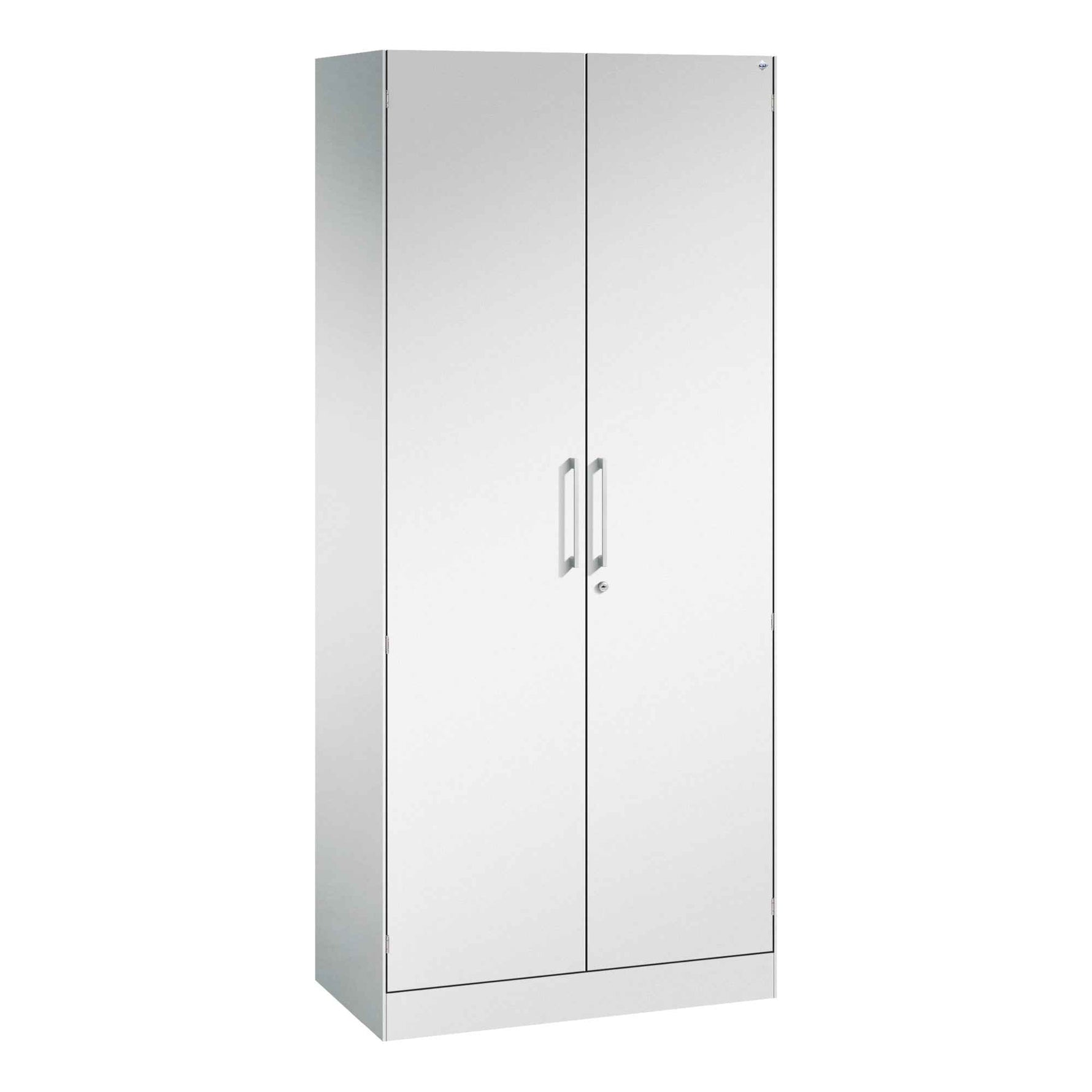 C+P Flügeltürenschrank Asisto 800 x 1.980 x 435 mm (B x H x T) lichtgrau