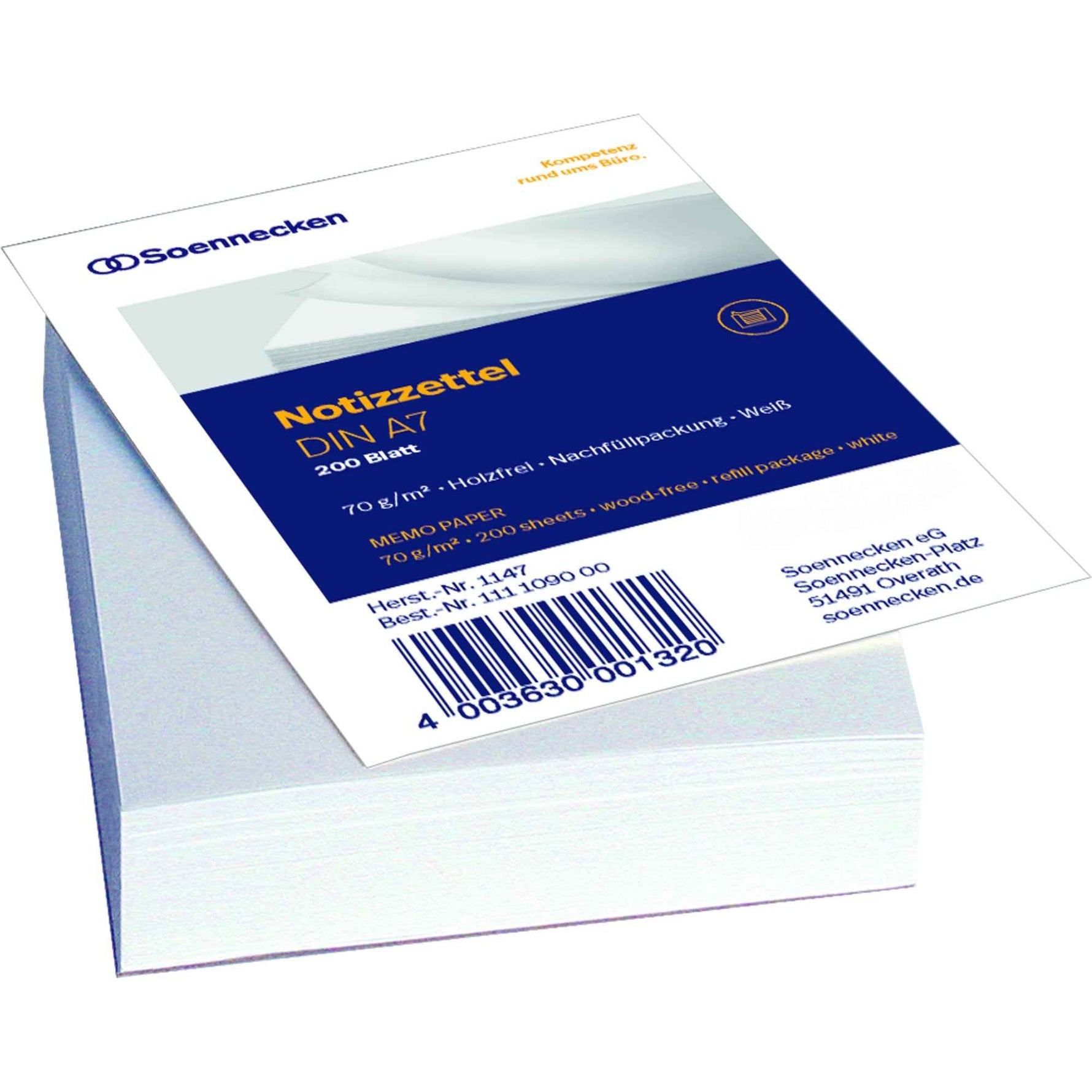 Soennecken Zettelboxeinlage