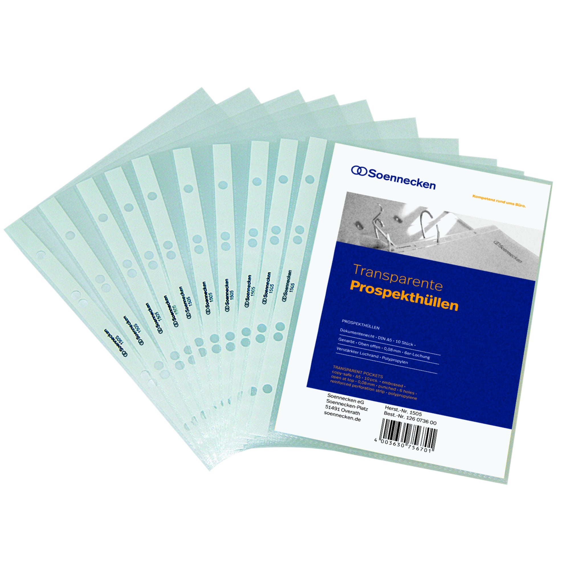 Soennecken Prospekthülle DIN A5 100 St./Pack. - Wiepa Bürofachpartner