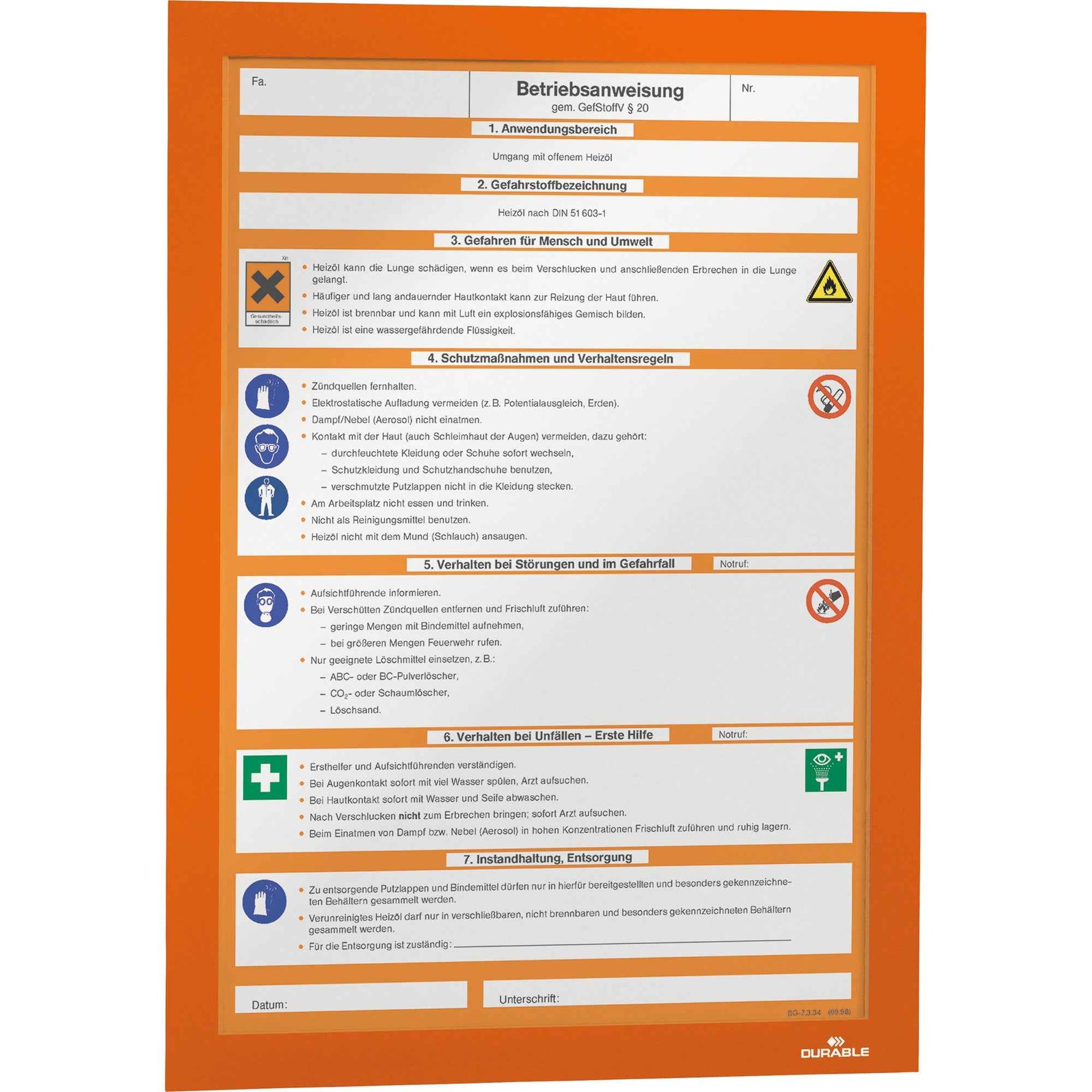 DURABLE Magnetrahmen DURAFRAME® DIN A4 2 St./Pack.