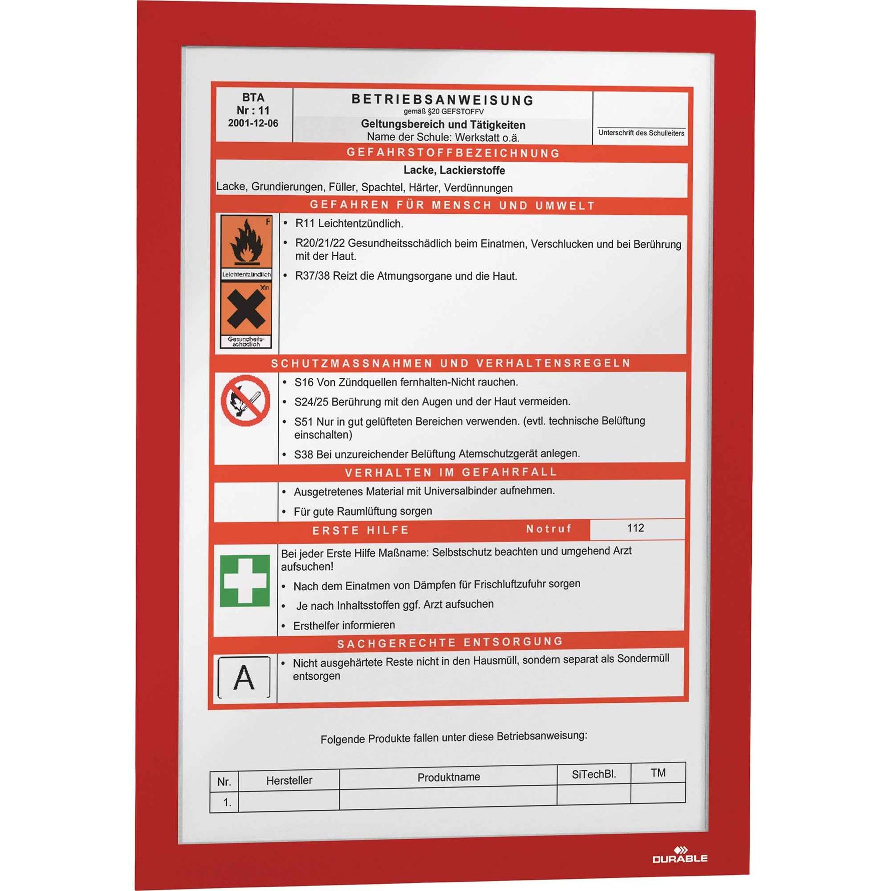 DURABLE Magnetrahmen DURAFRAME® DIN A4 2 St./Pack.