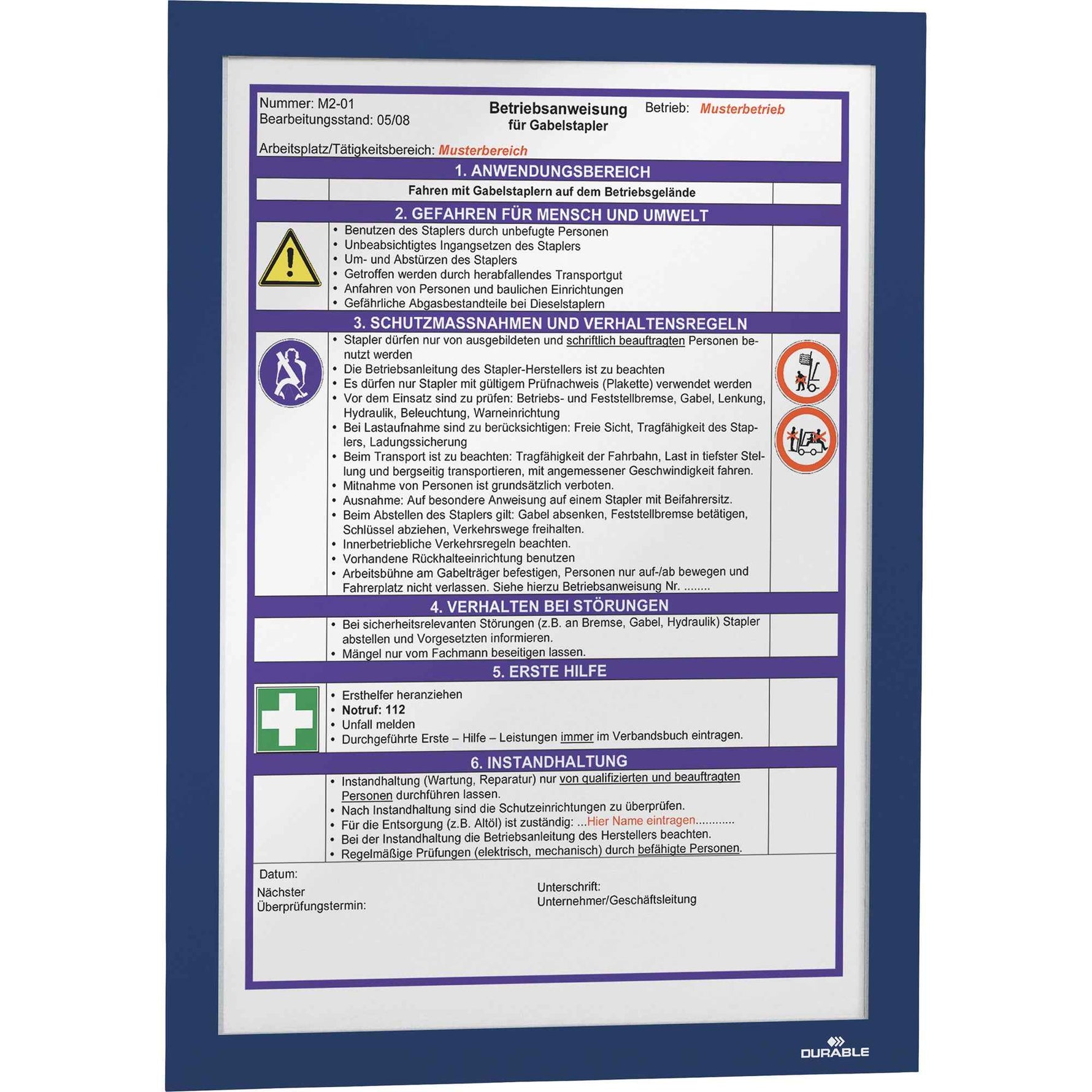 DURABLE Magnetrahmen DURAFRAME® DIN A4 2 St./Pack.