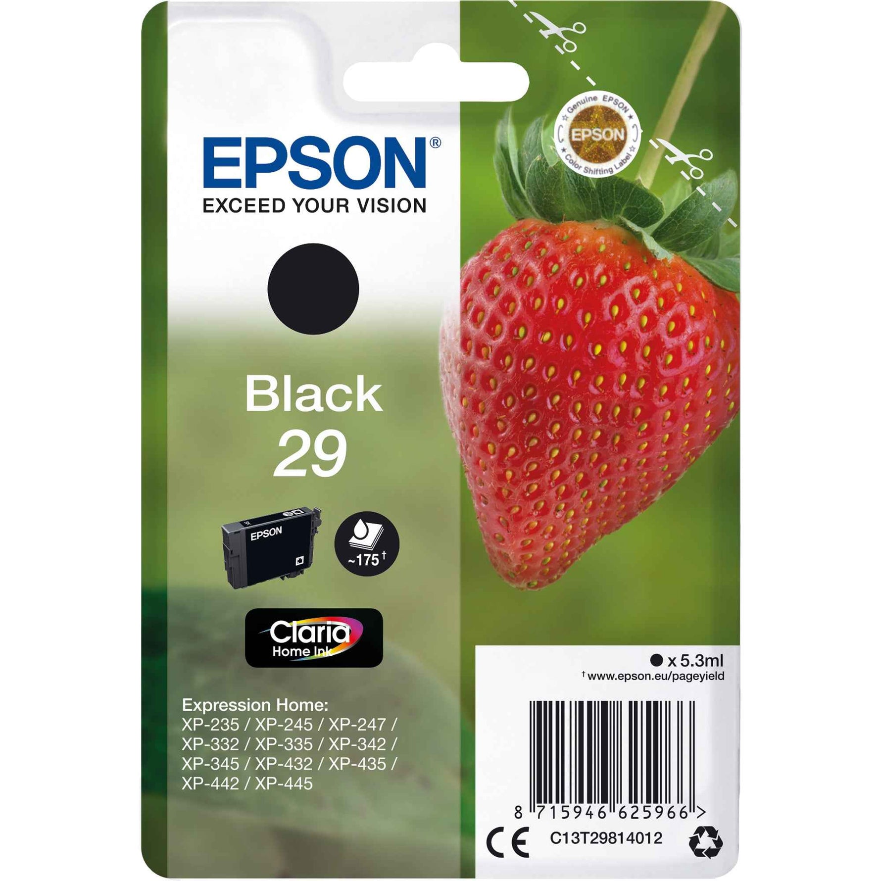 Epson Tintenpatrone 29 schwarz