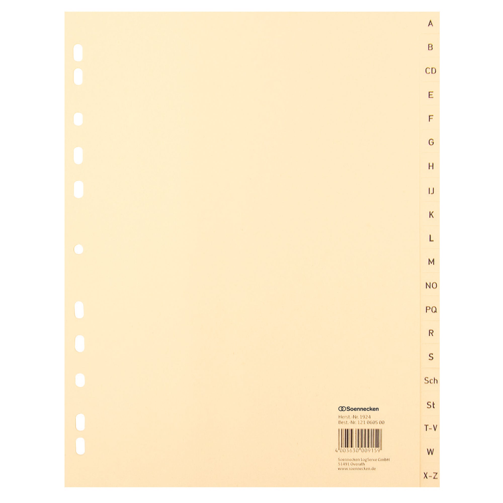 Soennecken A-Z Register 24 x 29,7 cm (B x H) - Wiepa Bürofachpartner
