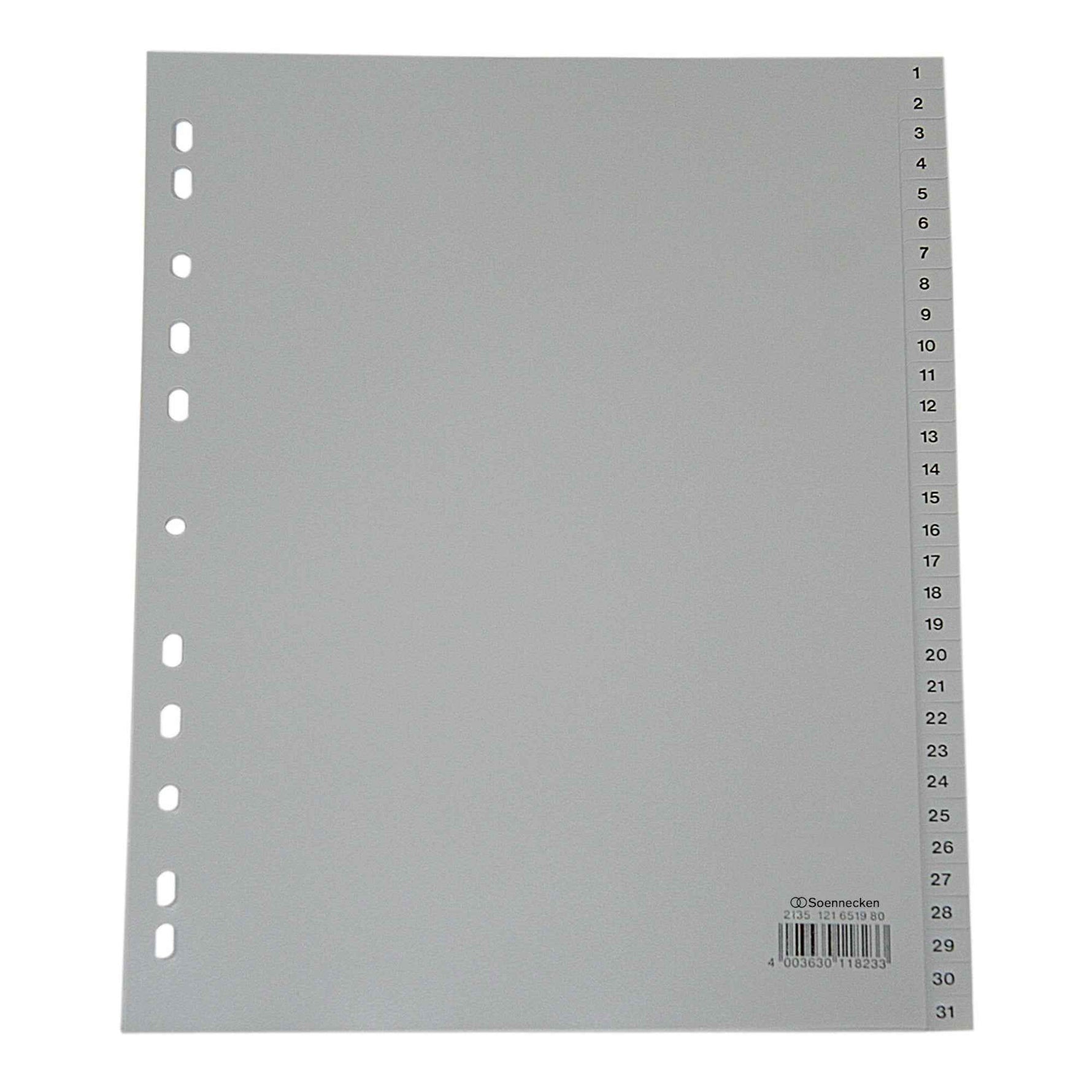 Soennecken Zahlenregister 24,5 x 29,7 cm (B x H)