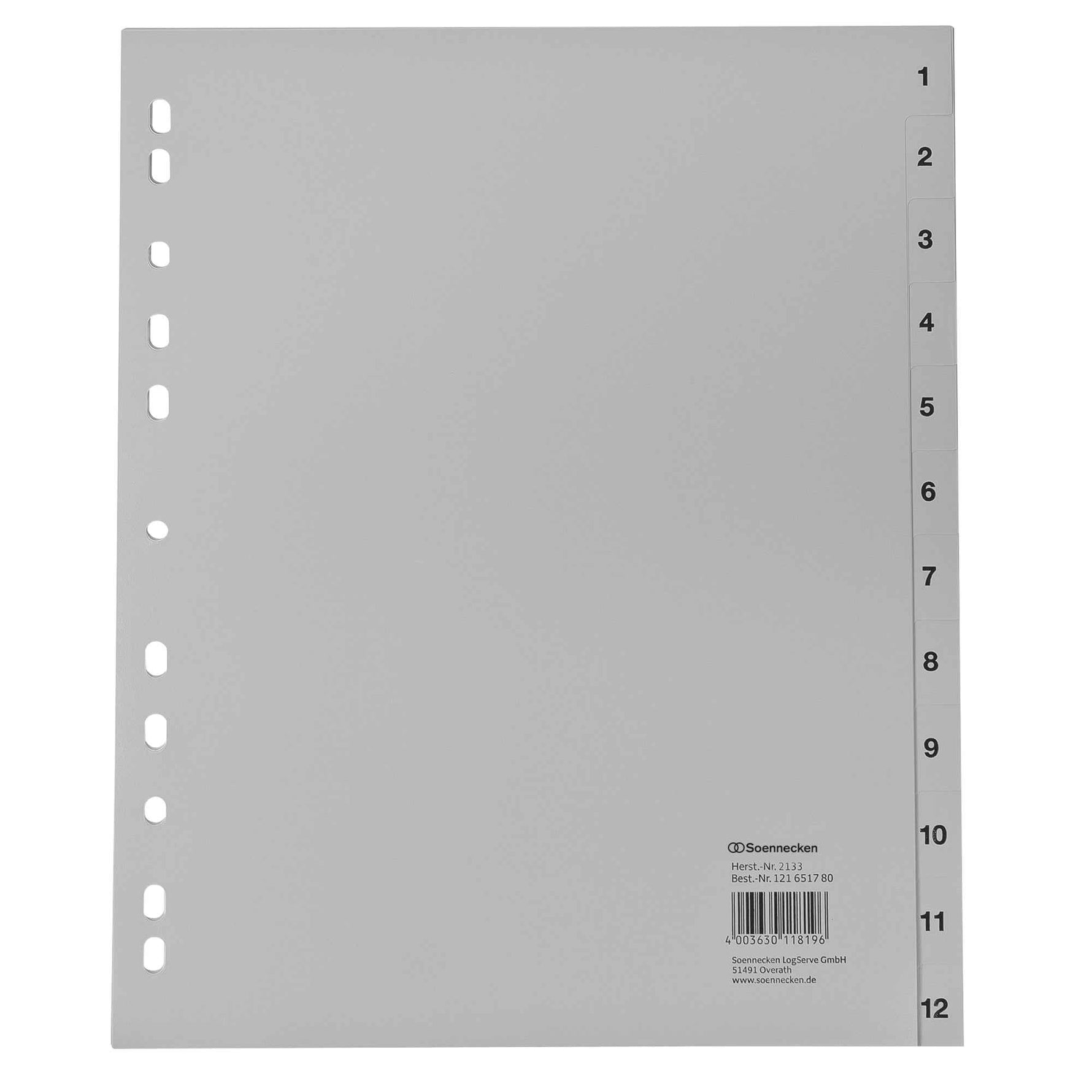 Soennecken Zahlenregister 24,5 x 29,7 cm (B x H)