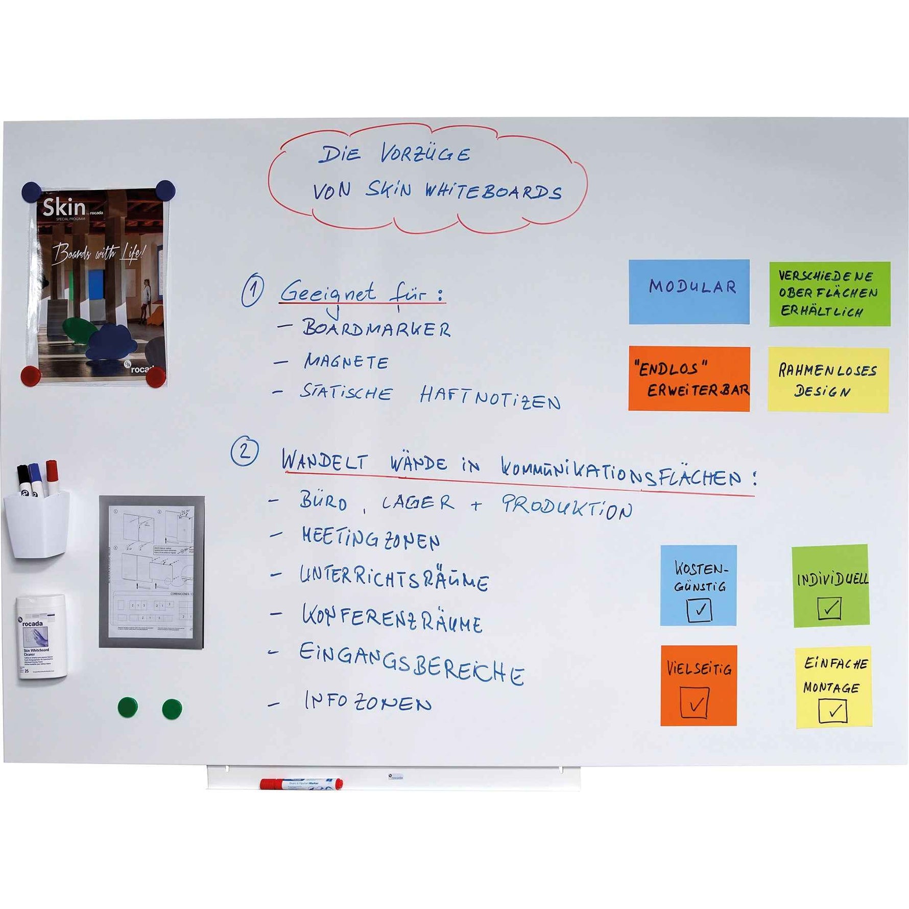 rocada Whiteboard Skin Pro 115 x 75 cm (B x H)