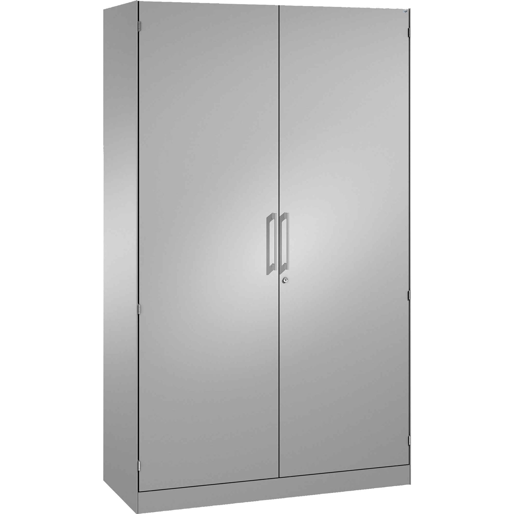 C+P Flügeltürenschrank Asisto 1.200 x 1.980 x 435 mm (B x H x T) weißaluminium