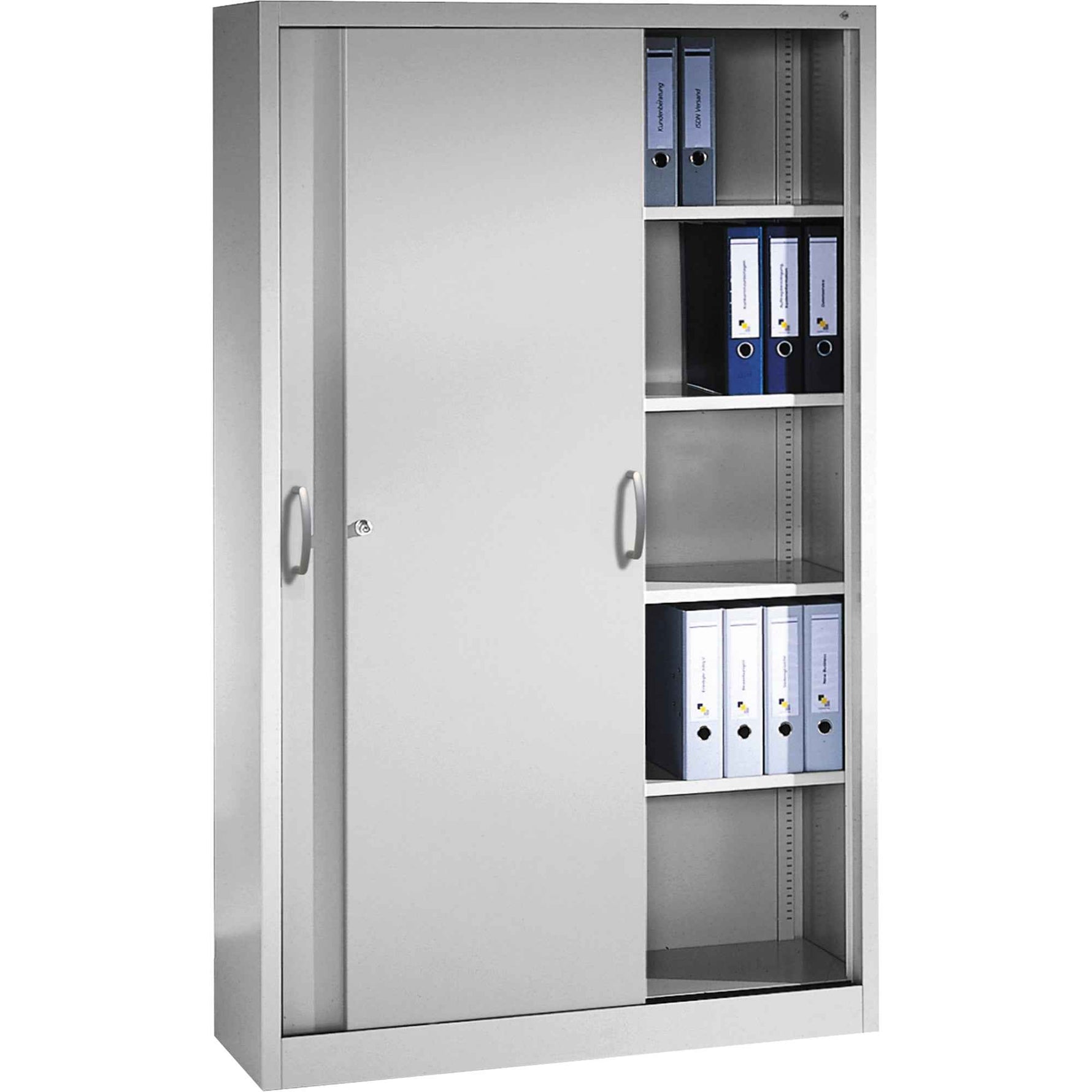C+P Schiebetürenschrank Acurado 1.200 x 1.950 x 400 mm (B x H x T) weißaluminium