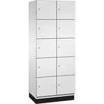 C+P Schließfachschrank Cambio mit Sockel 800 x 1.950 x 525 mm (B x H x T) 10 Fächer lichtgrau – Produktbild 4