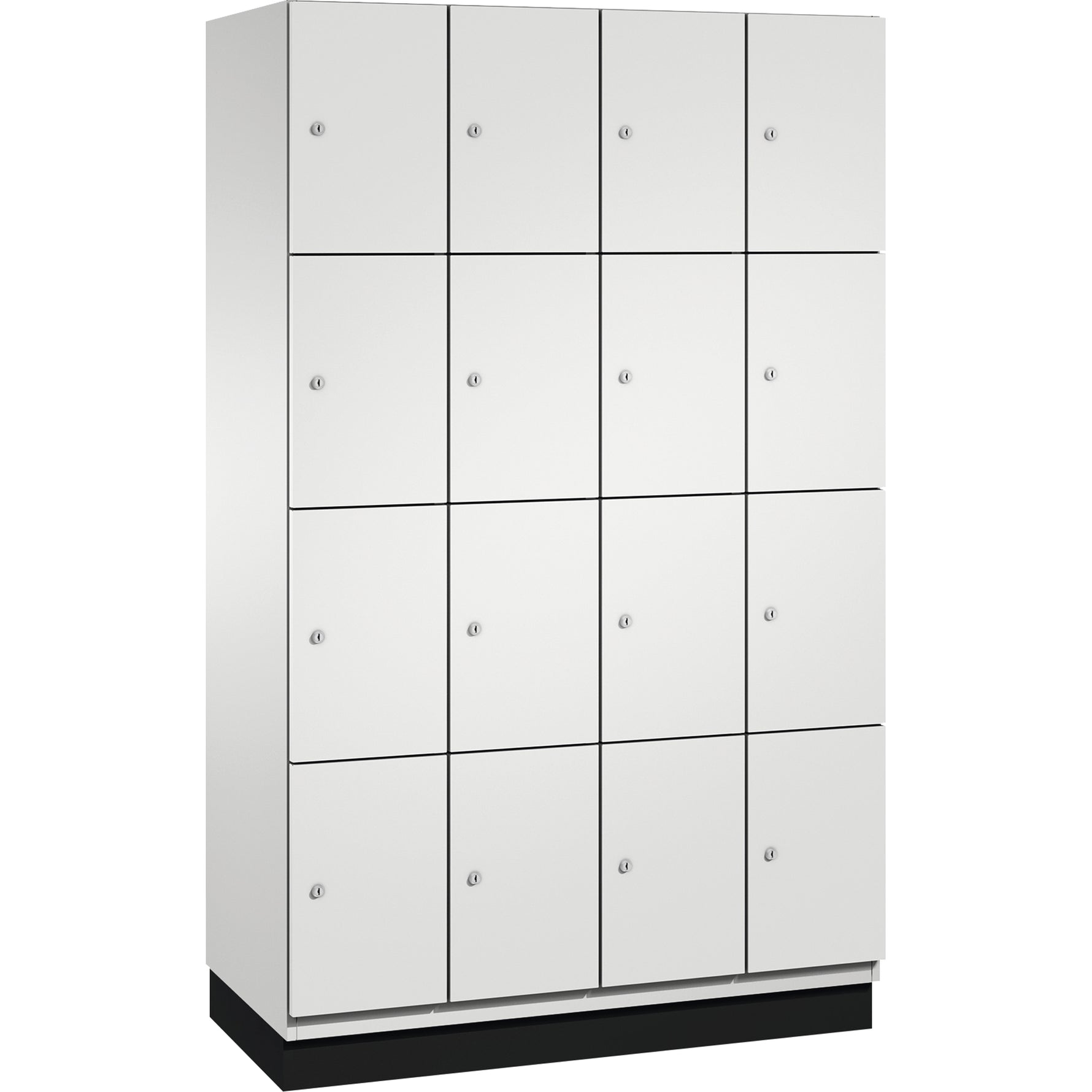 C+P Schließfachschrank Cambio mit Sockel 1.200 x 1.950 x 525 mm (B x H x T) 16 Fächer lichtgrau – Produktbild 4