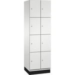C+P Schließfachschrank Cambio mit Sockel 600 x 1.950 x 525 mm (B x H x T) 8 Fächer lichtgrau – Produktbild 4
