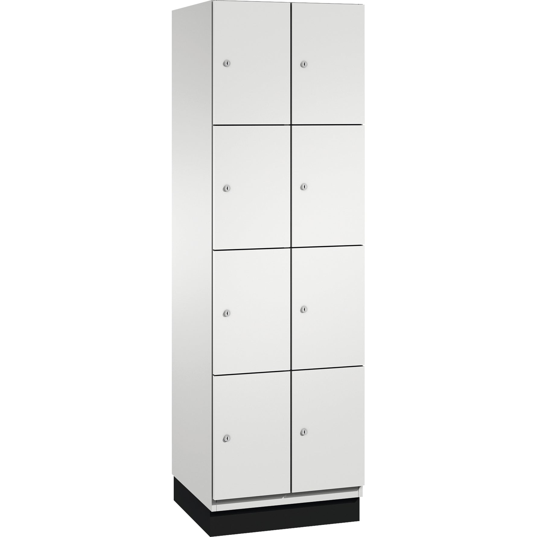 C+P Schließfachschrank Cambio mit Sockel 600 x 1.950 x 525 mm (B x H x T) 8 Fächer lichtgrau – Produktbild 4